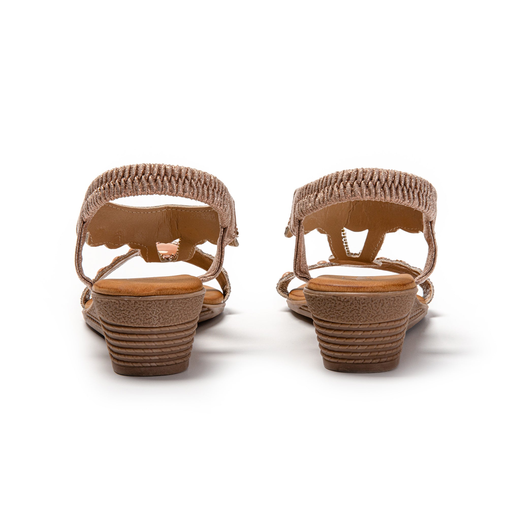 JOMIX Sandali Donna Estive Tacco Zeppa Eleganti Comodi Decorato con Strass SD9353