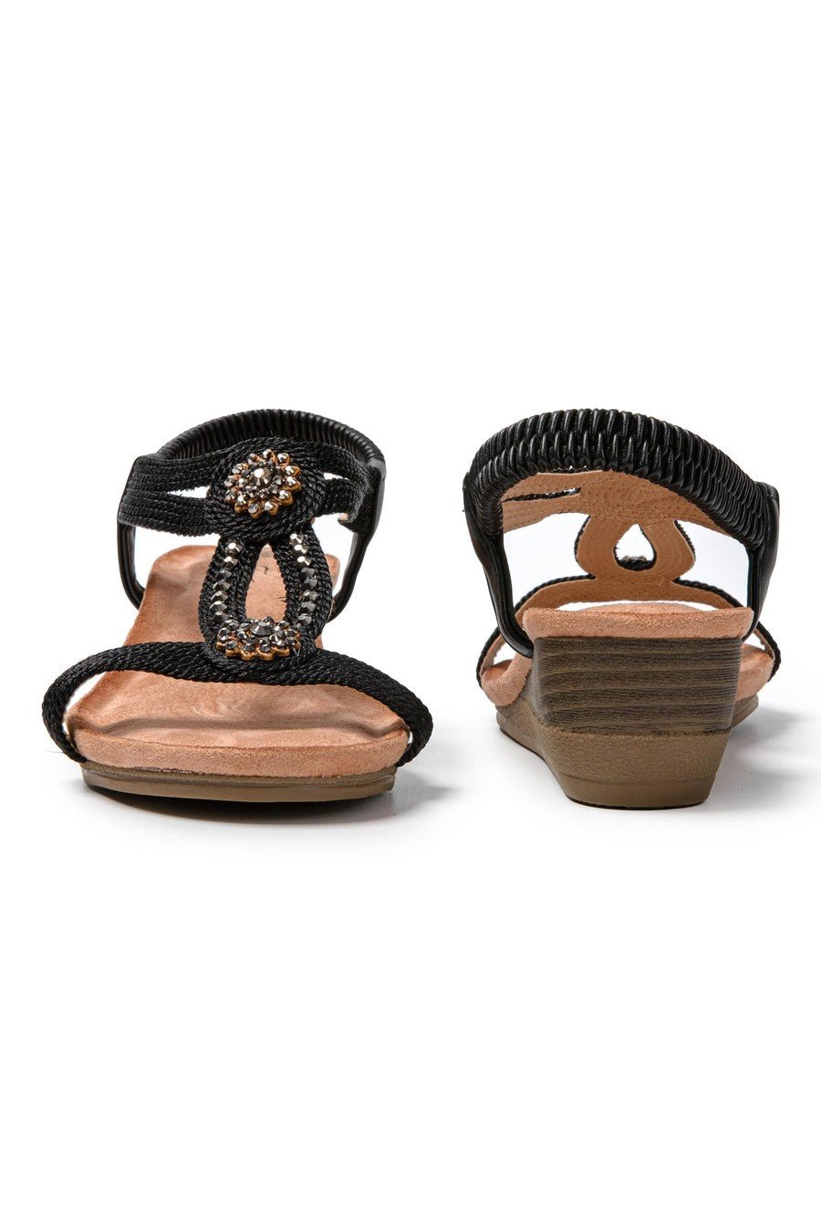 JOMIX Sandali Donna Estive Zeppa Sandali Eleganti Chiusura Elastico SD9359