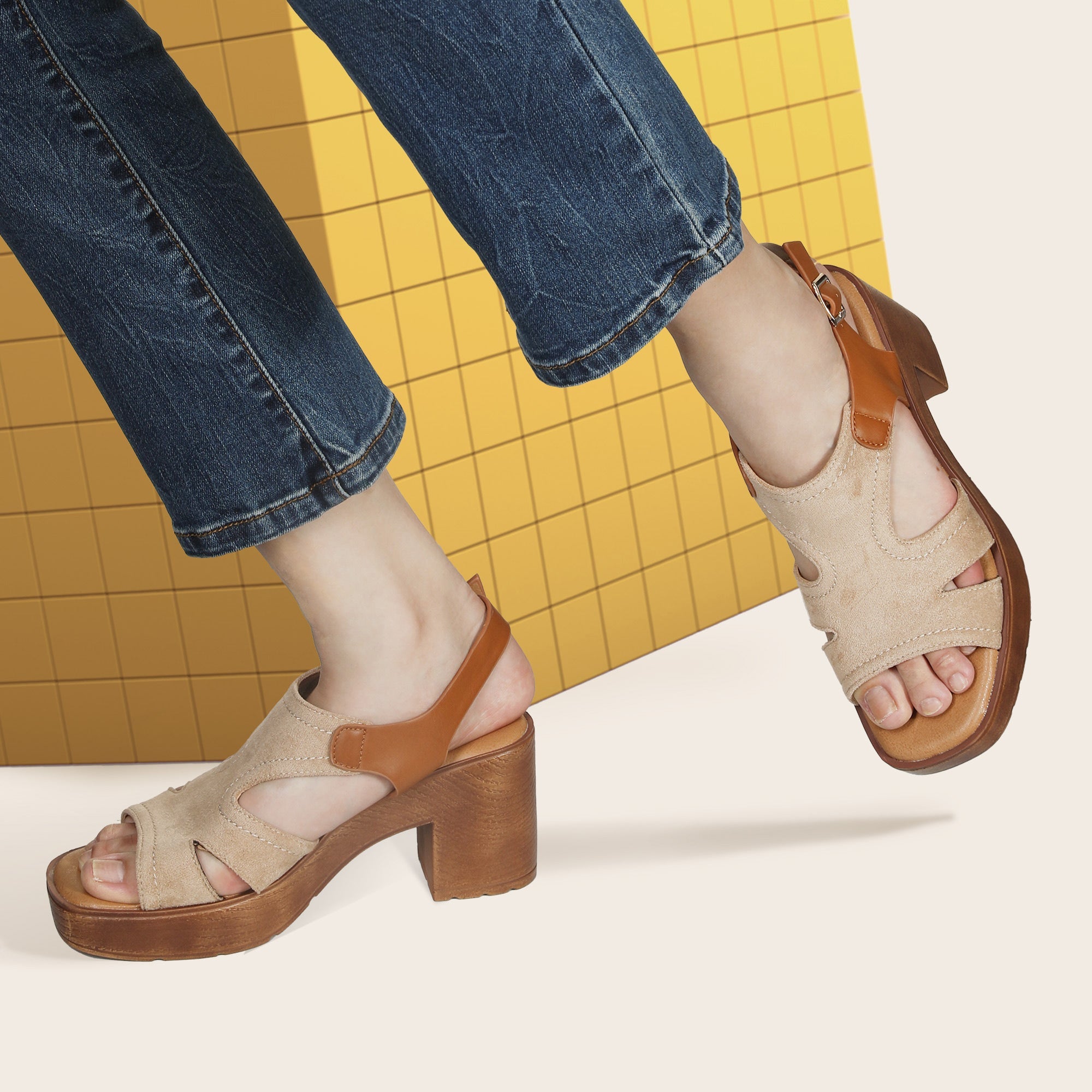 JOMIX Sandali Estive Eleganti da Donna con Tacco Alto Traspiranti e Resistenti Comode WWS250188