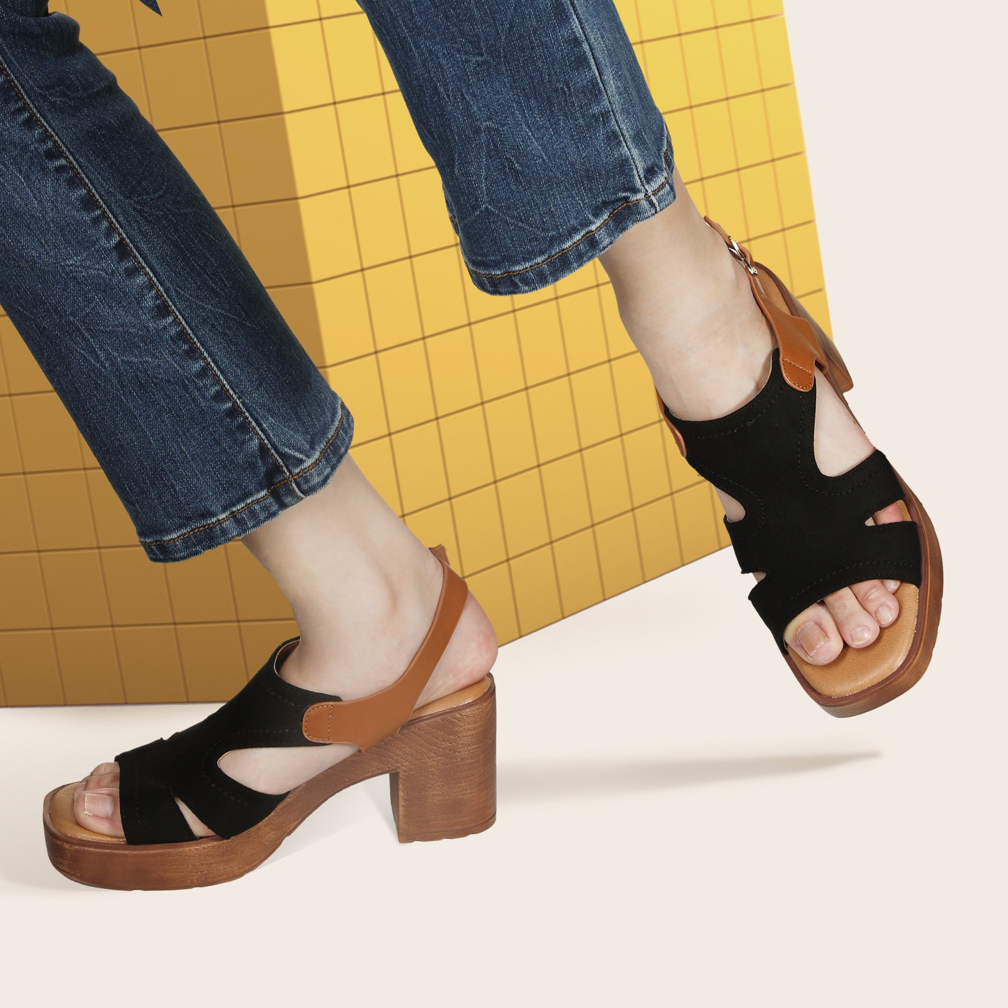 JOMIX Sandali Estive Eleganti da Donna con Tacco Alto Traspiranti e Resistenti Comode WWS250188