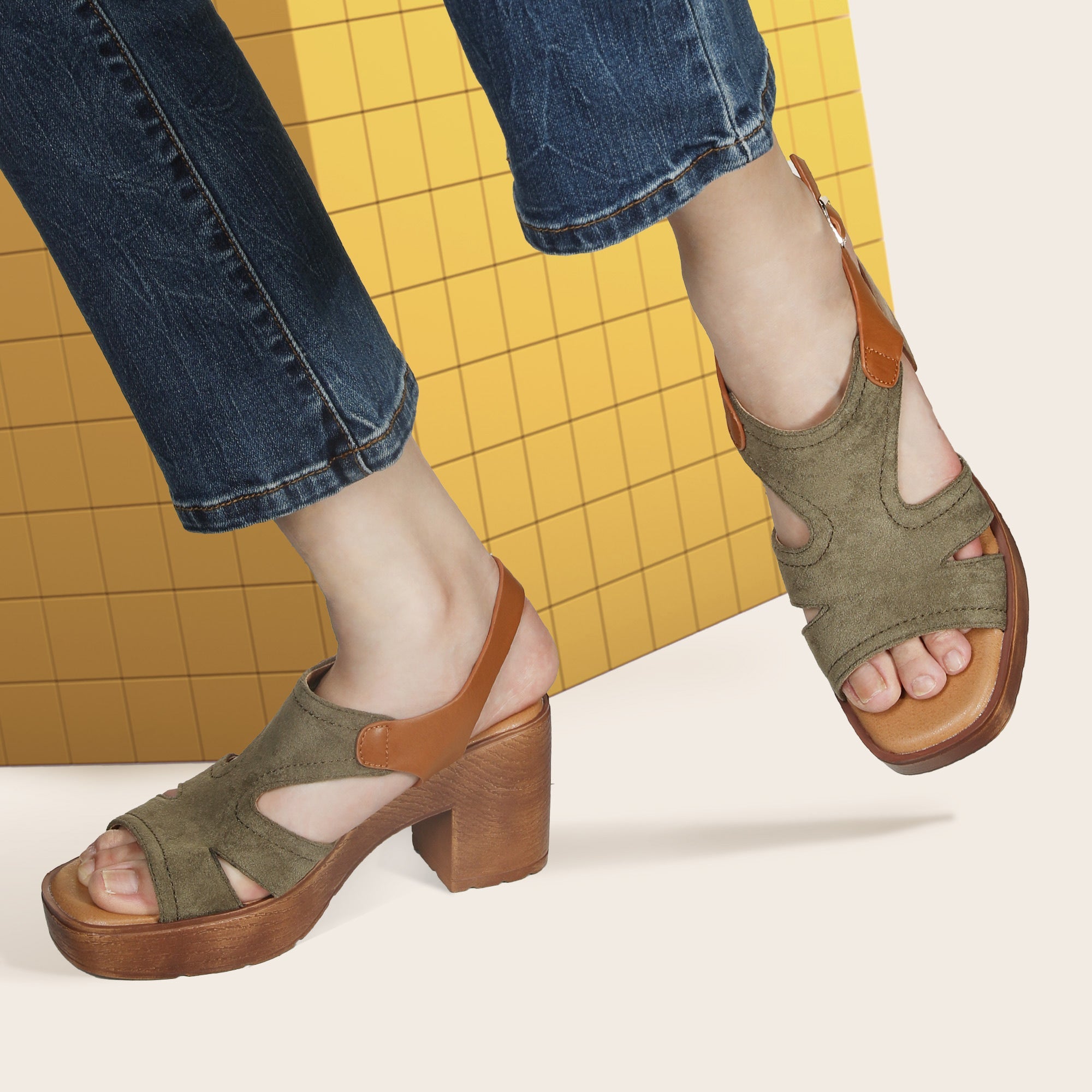 JOMIX Sandali Estive Eleganti da Donna con Tacco Alto Traspiranti e Resistenti Comode WWS250188