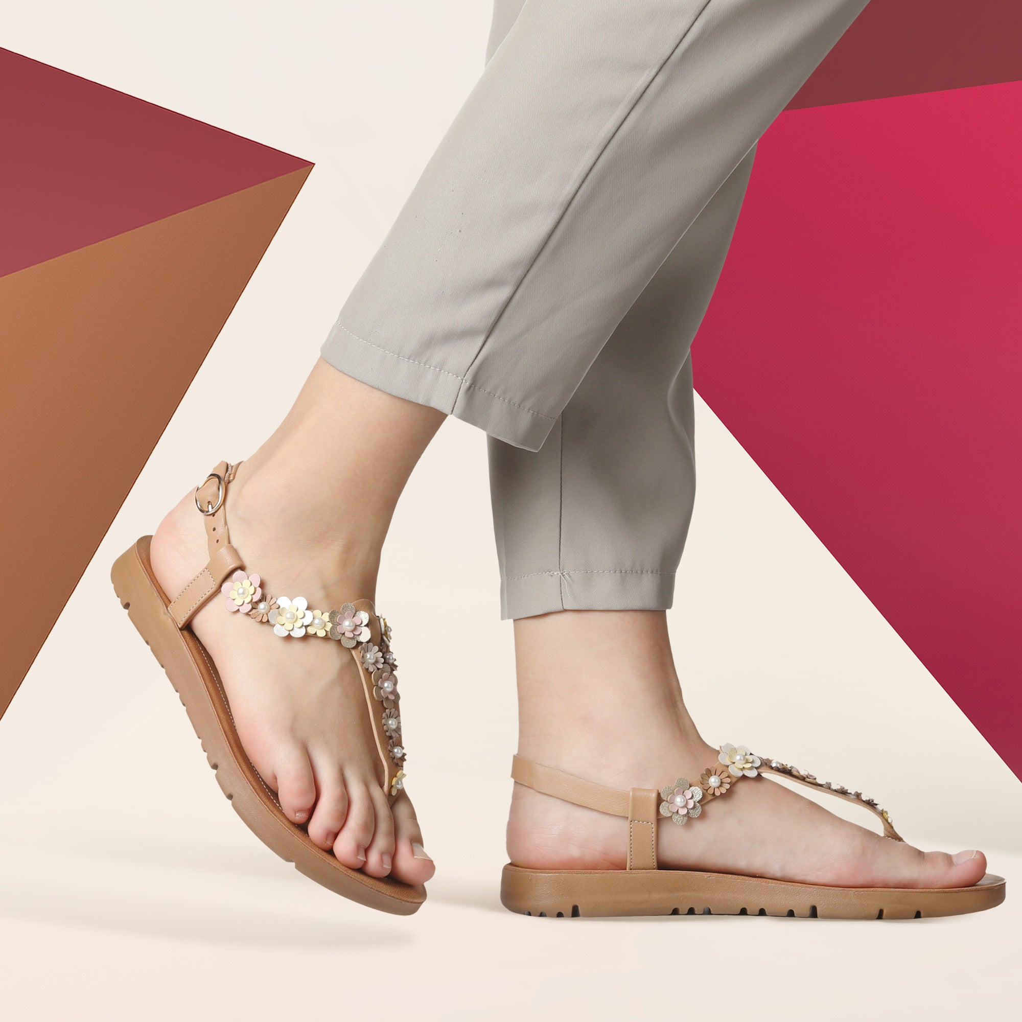 JOMIX Sandali Estive Piatti da Donna Infradito da Spiaggia Antiscivolo WFF250450