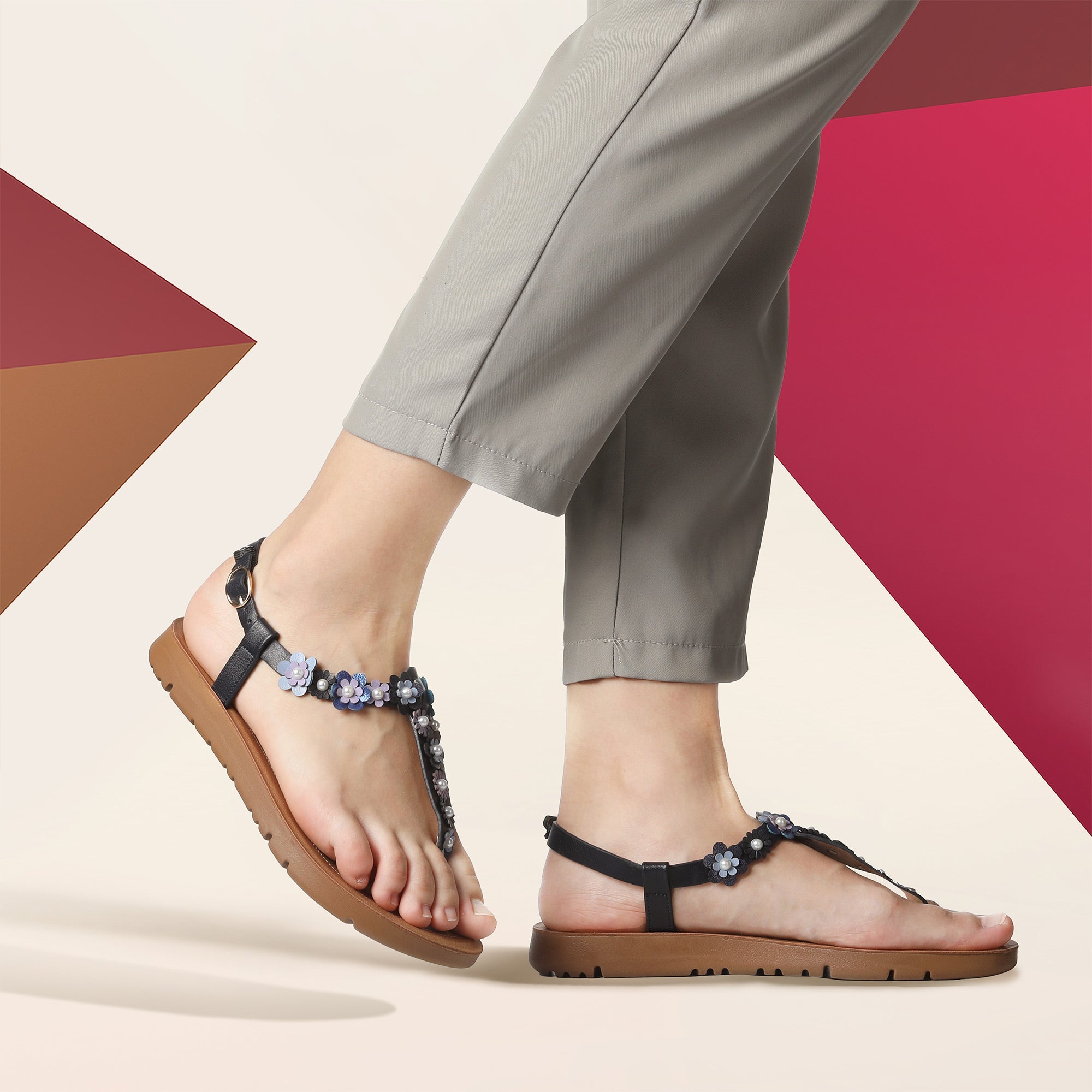 JOMIX Sandali Estive Piatti da Donna Infradito da Spiaggia Antiscivolo WFF250450