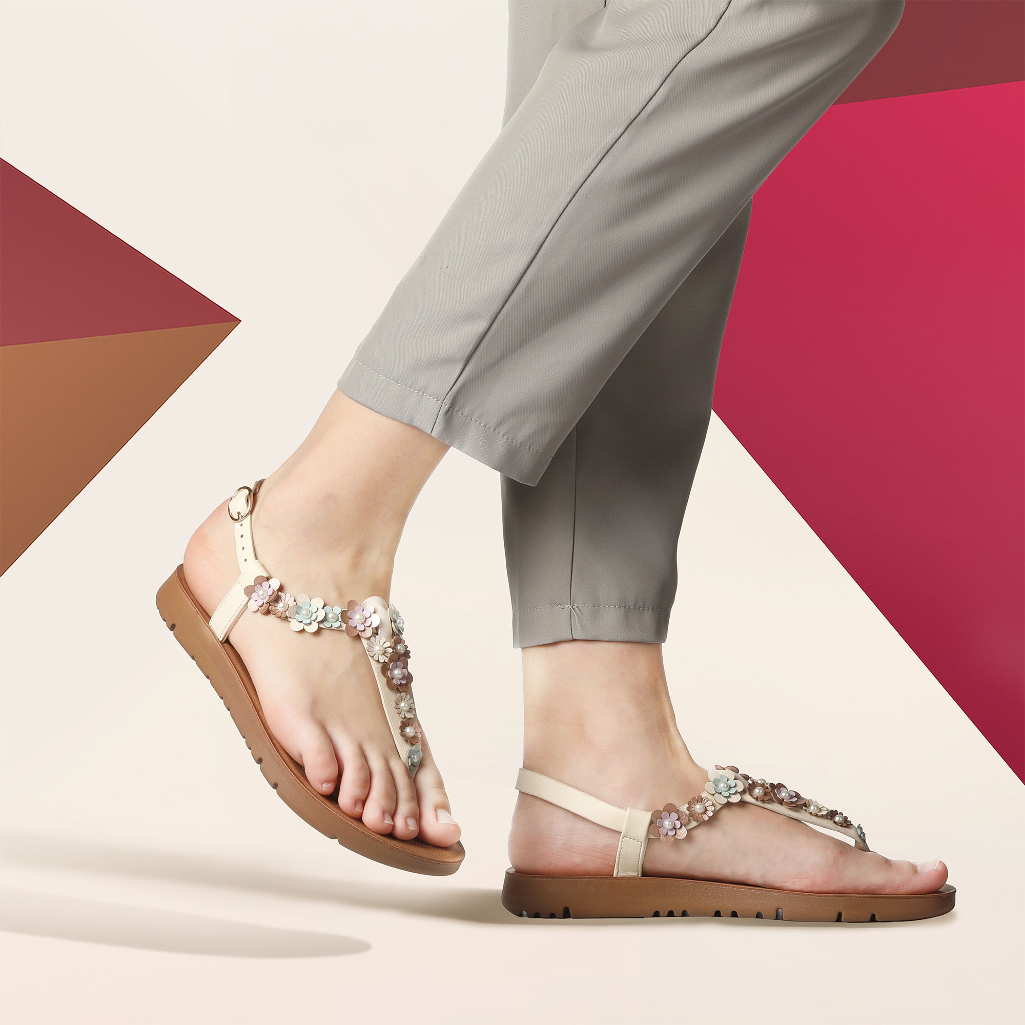 JOMIX Sandali Estive Piatti da Donna Infradito da Spiaggia Antiscivolo WFF250450