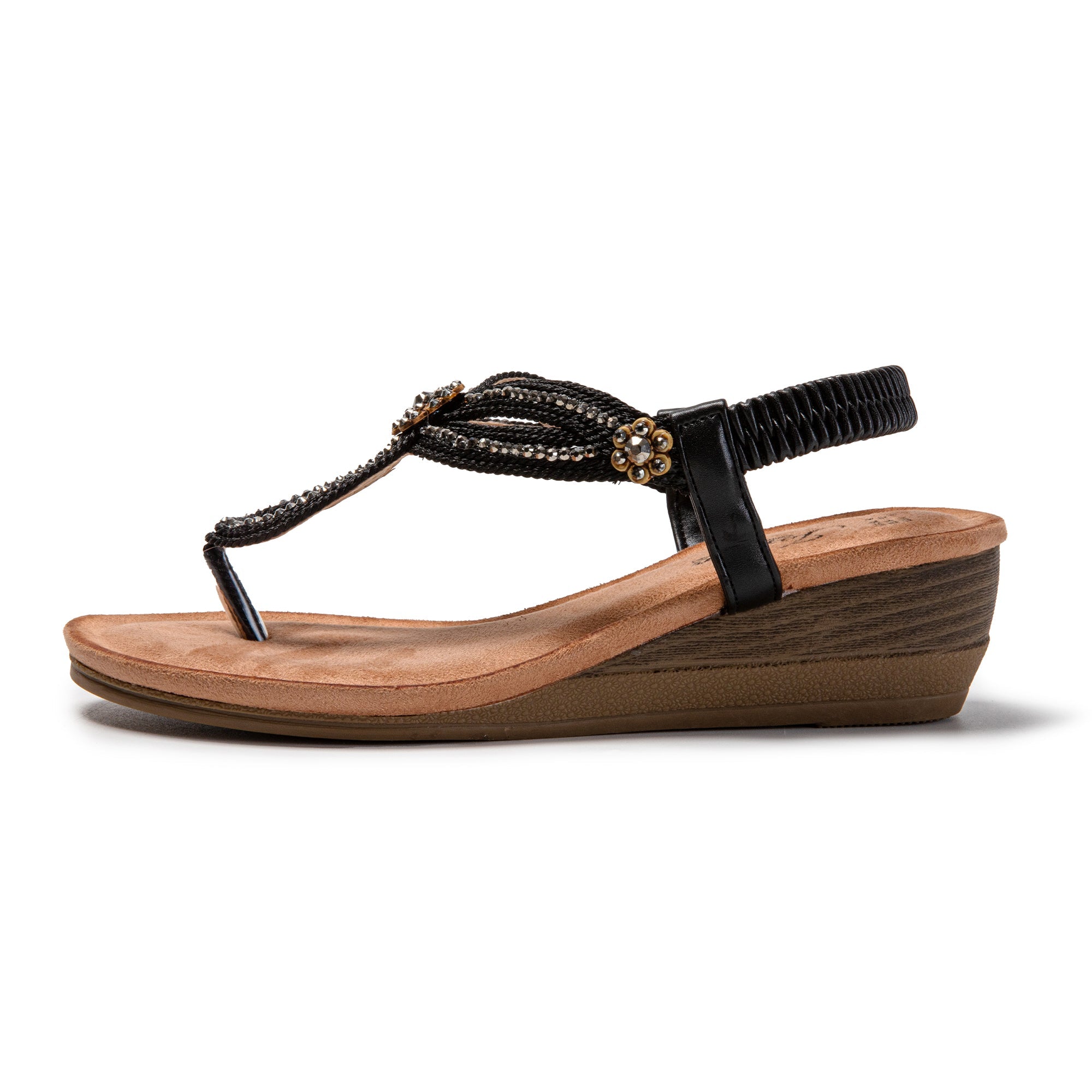 JOMIX Sandali Infradito Donna Estivi Bassi Comodi Eleganti con Strass SD9358