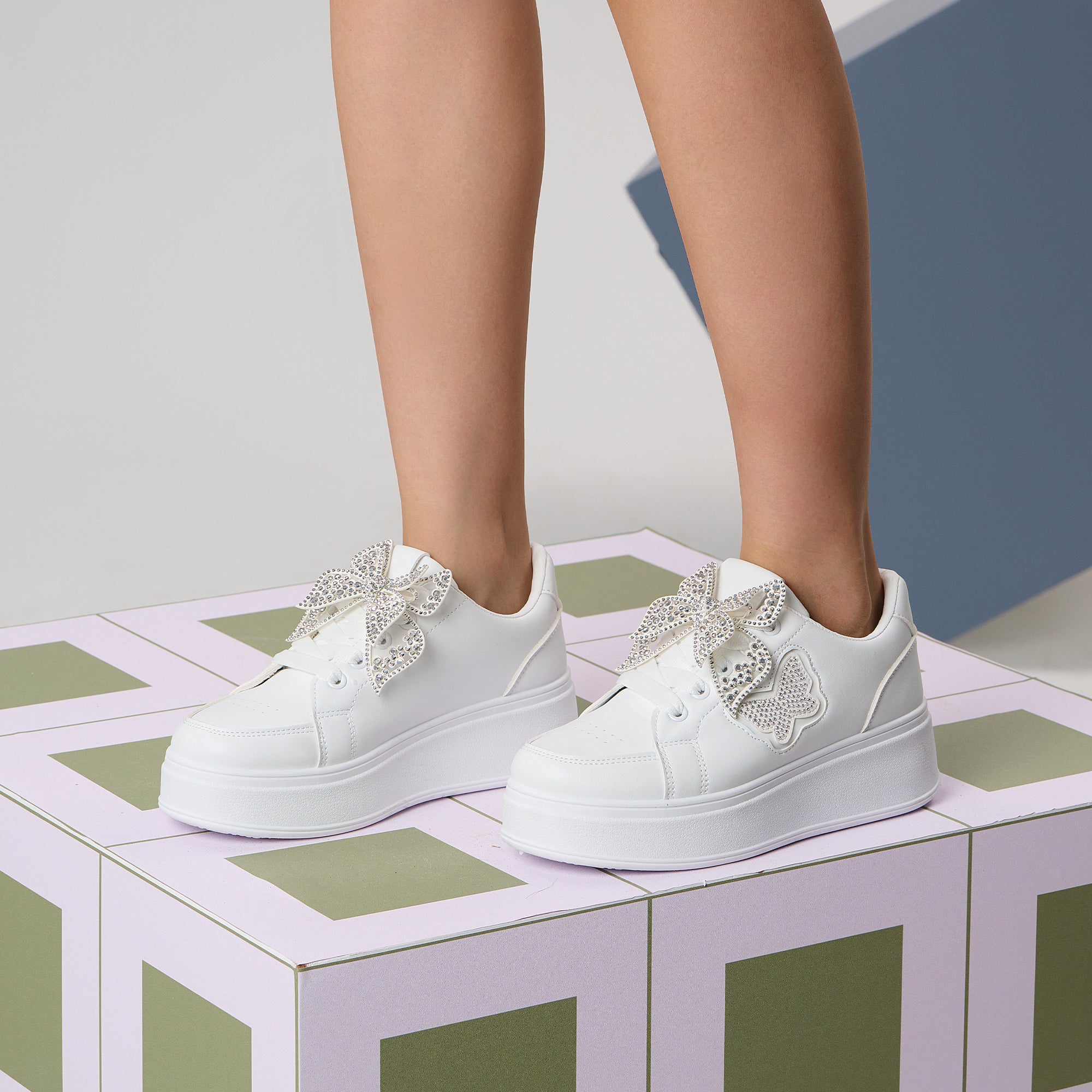 JOMIX Scarpe da Ginnastica Platform Sneakers Donna Casual Leggere Plateau WSC250124