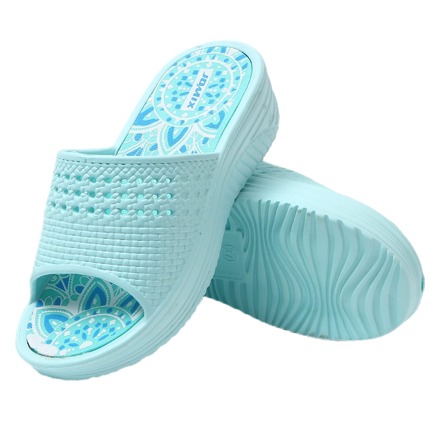 JOMIX Sommer Schlappen Damen Rutschfeste Sandalen Bunte Badelatschen Badeschlappen Meer Pool Strand Schwimmen Indoor Outdoor