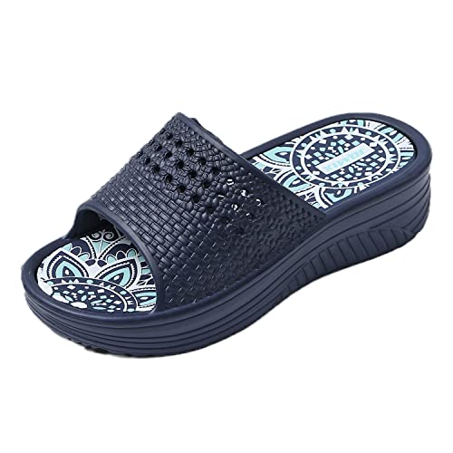 JOMIX Sommer Schlappen Damen Rutschfeste Sandalen Bunte Badelatschen Badeschlappen Meer Pool Strand Schwimmen Indoor Outdoor