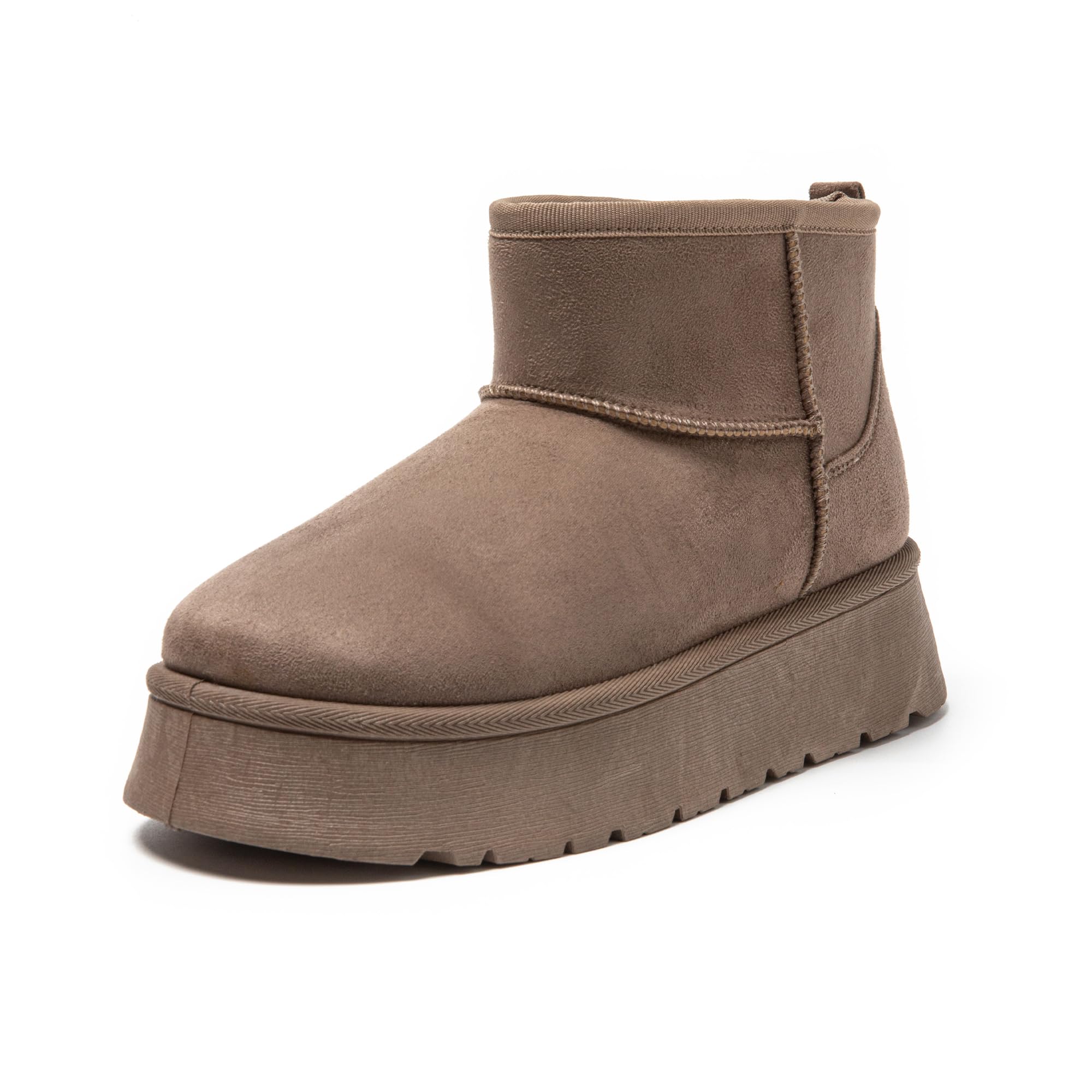 JOMIX Stivali da Donna Invernali Bassi Stivaletti Imbottiti con Pelliccia Sintetica Calda e Comodi MD9767