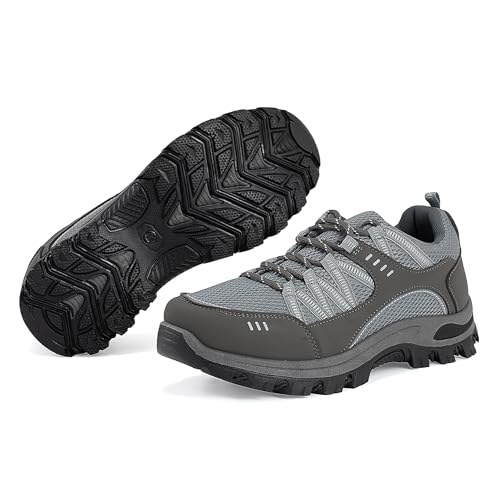 JOMIX Trekkingschuhe Herren Leichte Hiking Schuhe Wandern Trekking Bergsteigen Atmungsaktiv Rutschfest Komfortabel und Robuste Wanderschuhe Sneakers für Reisen Camping und Alltag