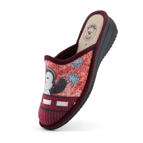 JOMIX Winter Hausschuhe Damen Bequeme Pantoffeln Bequeme Italien Slippers Indoor