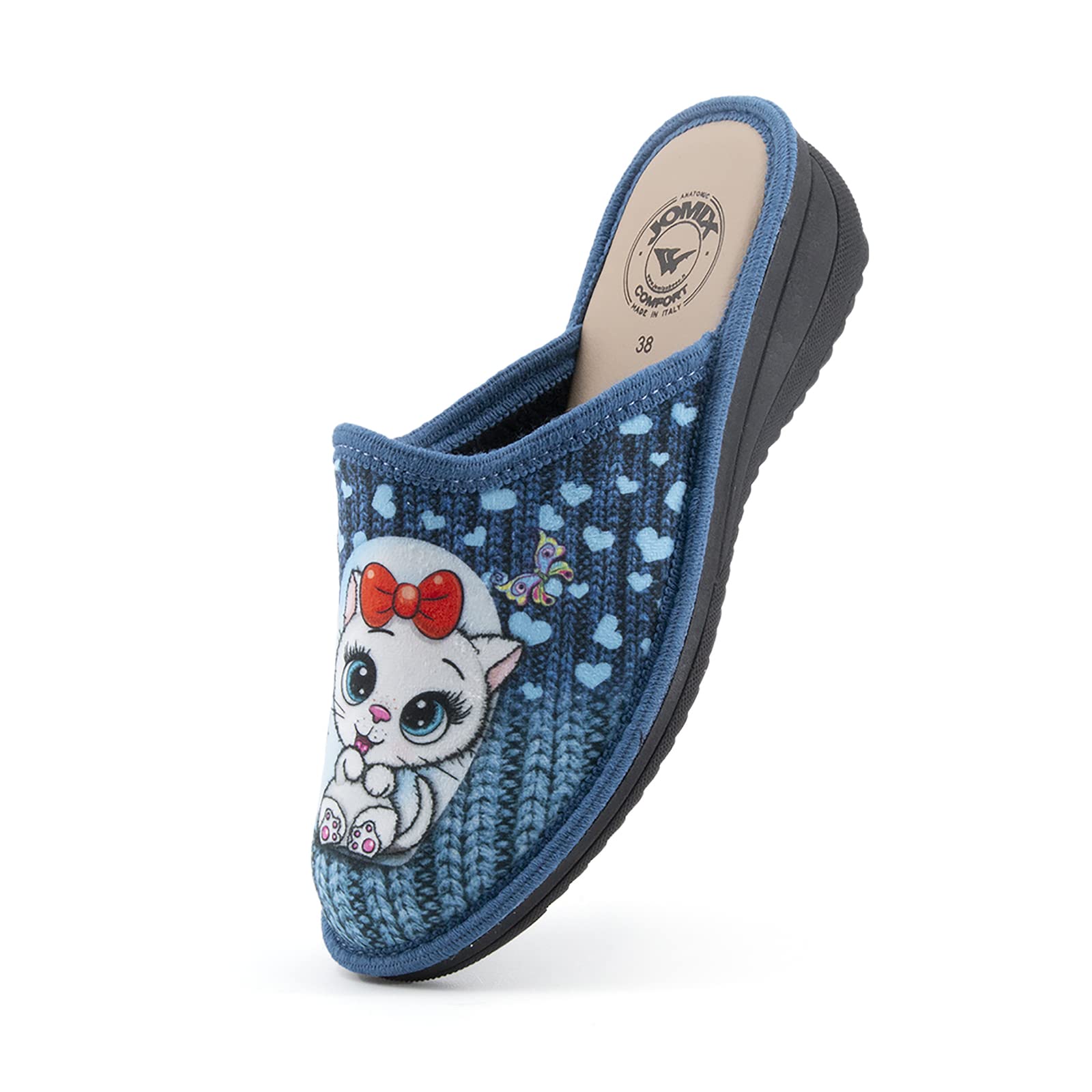 JOMIX Winter Hausschuhe Damen Bequeme Pantoffeln Bequeme Italien Slippers Indoor