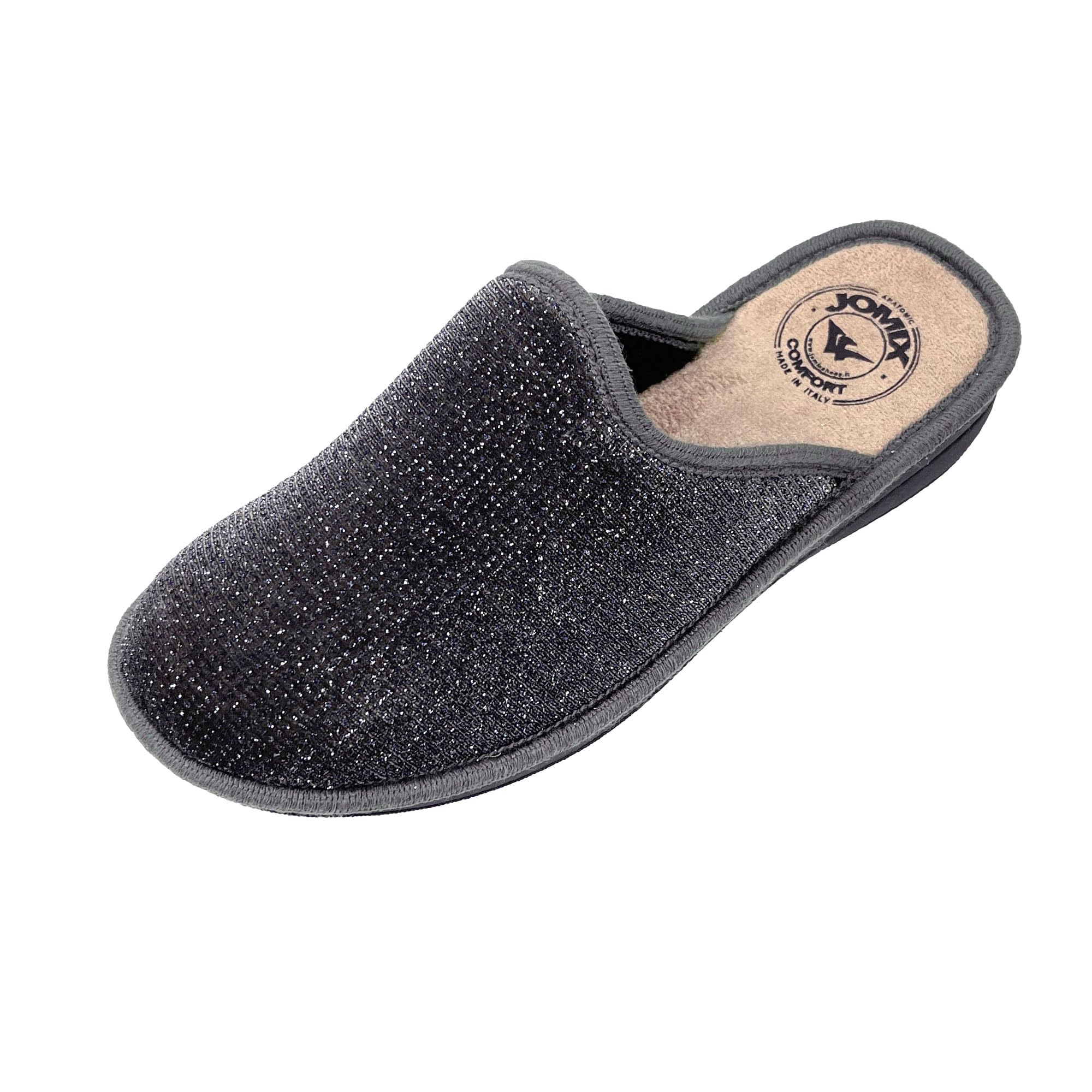 JOMIX Winter Hausschuhe Damen Bequeme Pantoffeln Punkten Italien Slippers Indoor