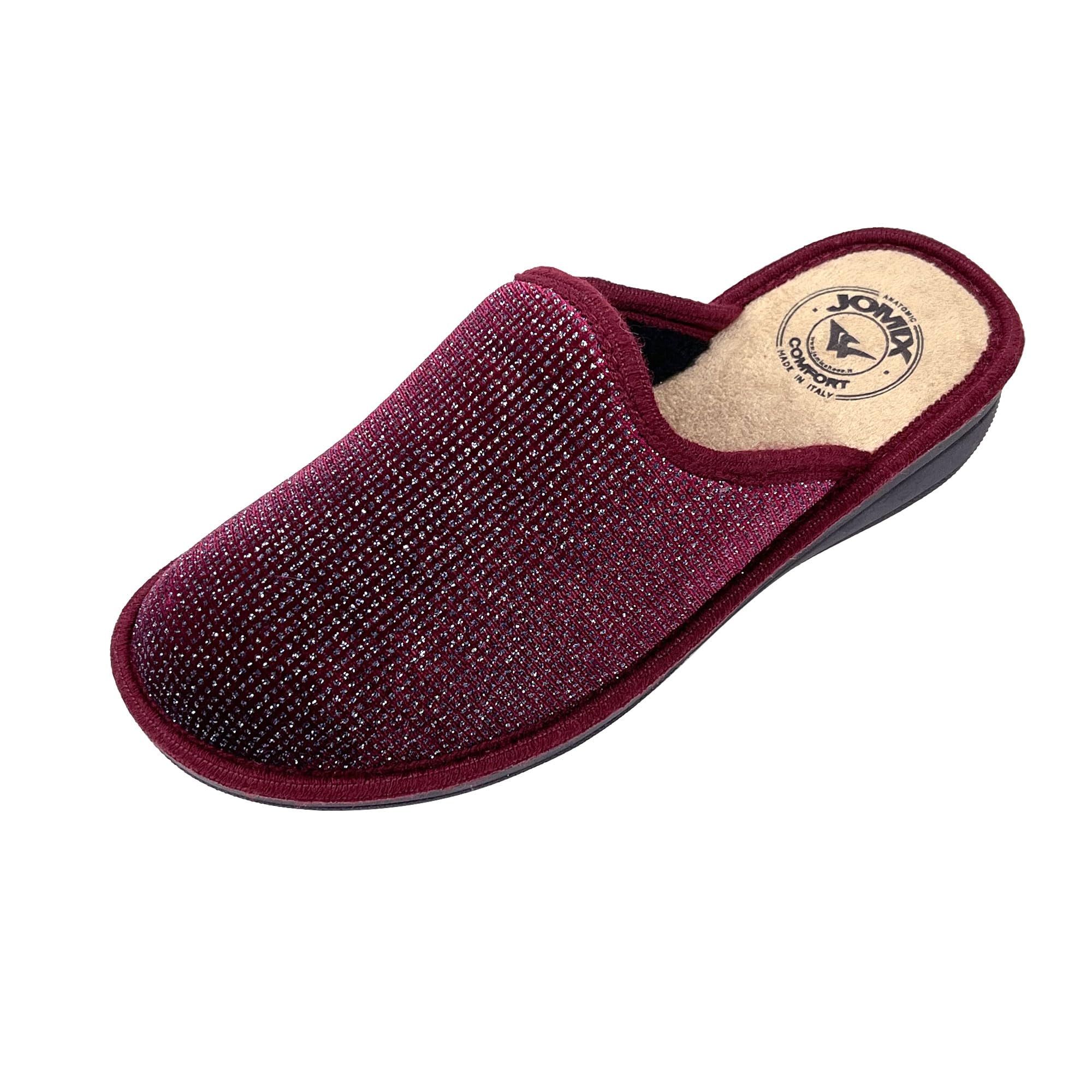 JOMIX Winter Hausschuhe Damen Bequeme Pantoffeln Punkten Italien Slippers Indoor