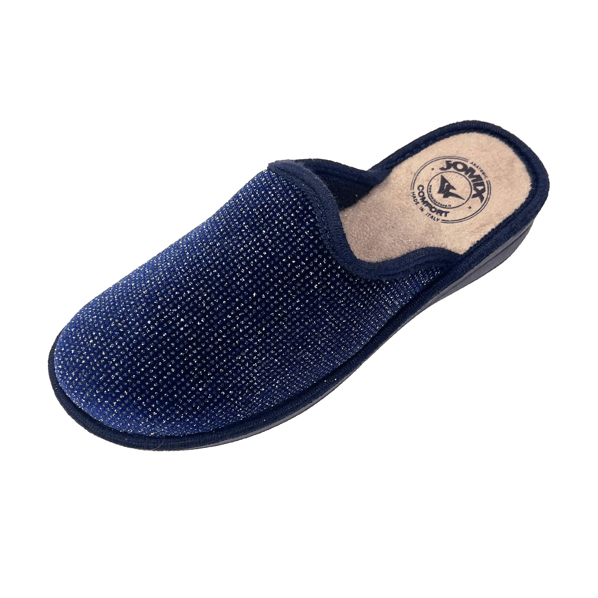 JOMIX Winter Hausschuhe Damen Bequeme Pantoffeln Punkten Italien Slippers Indoor