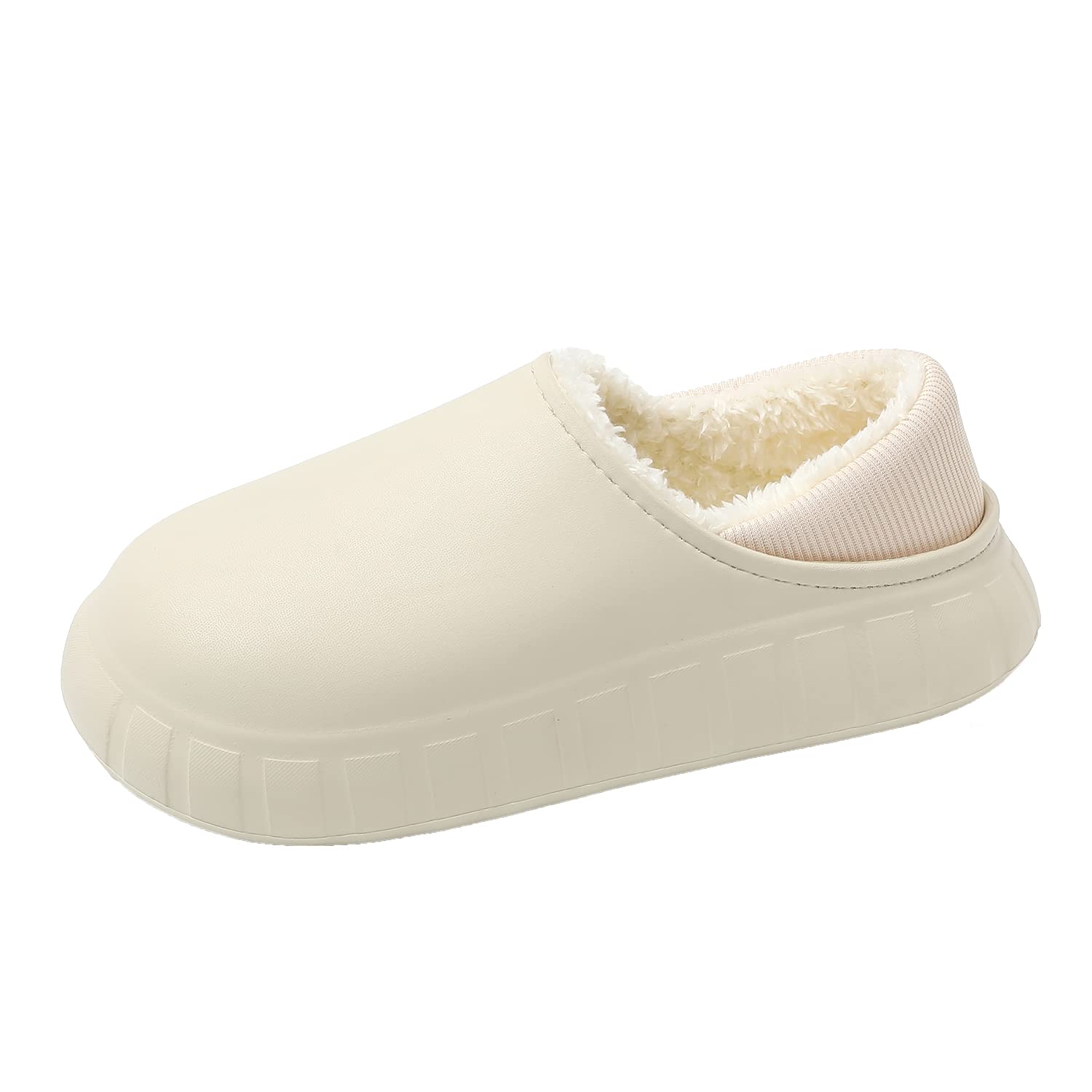 JOMIX Winter Hausschuhe Damen Fleece Gefütterte Clogs Warme Wasserdicht Pantoffeln Elastischen Hausclogs Indoor Outdoor
