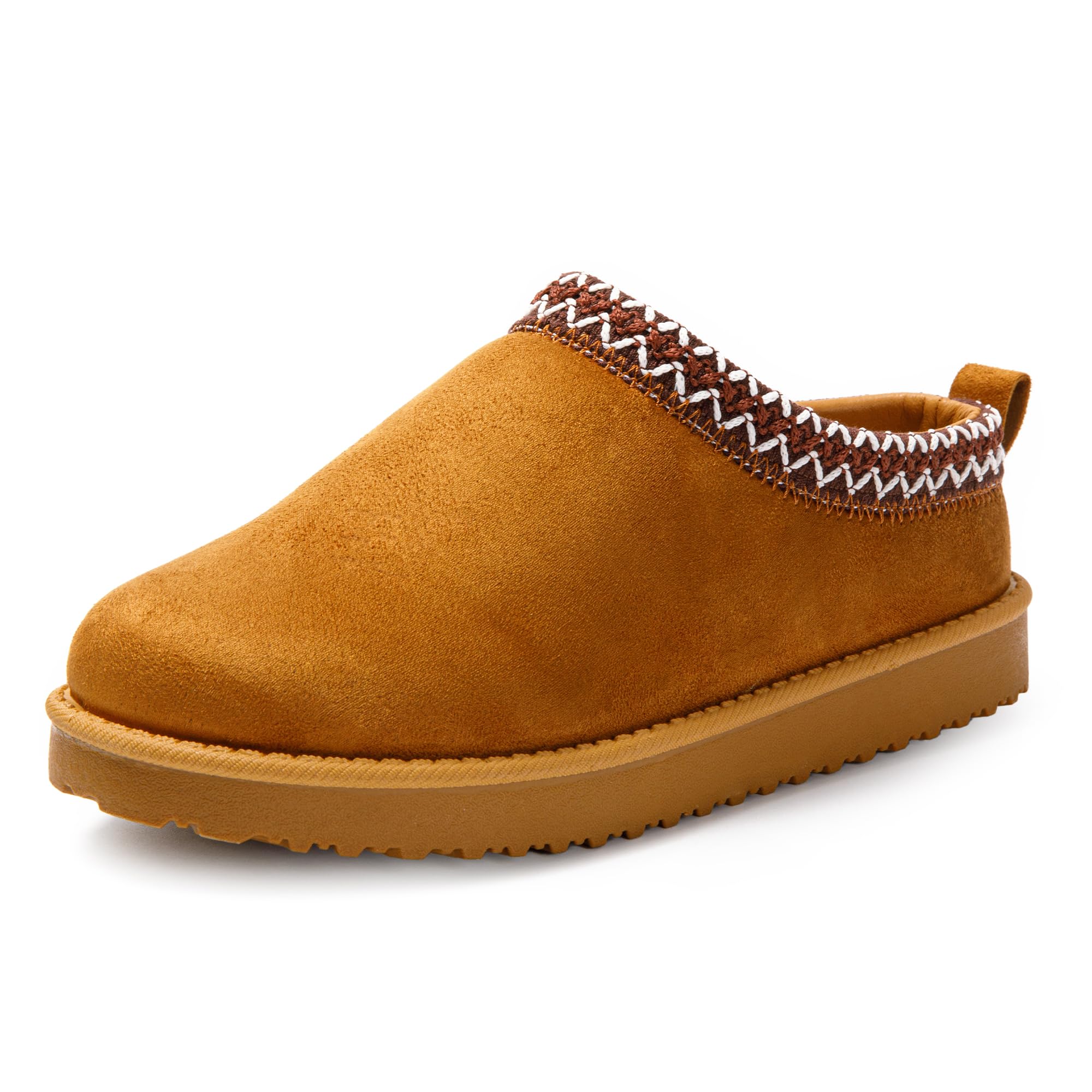 JOMIX Winter Hausschuhe Damen Lässige Slip On Slipper Warme Plüsch Kunstwildleder Geschlossen Pantoffeln