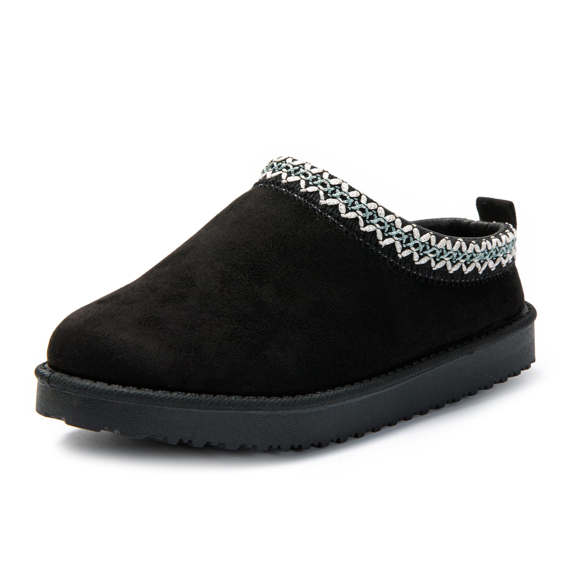 JOMIX Winter Hausschuhe Damen Lässige Slip On Slipper Warme Plüsch Kunstwildleder Geschlossen Pantoffeln