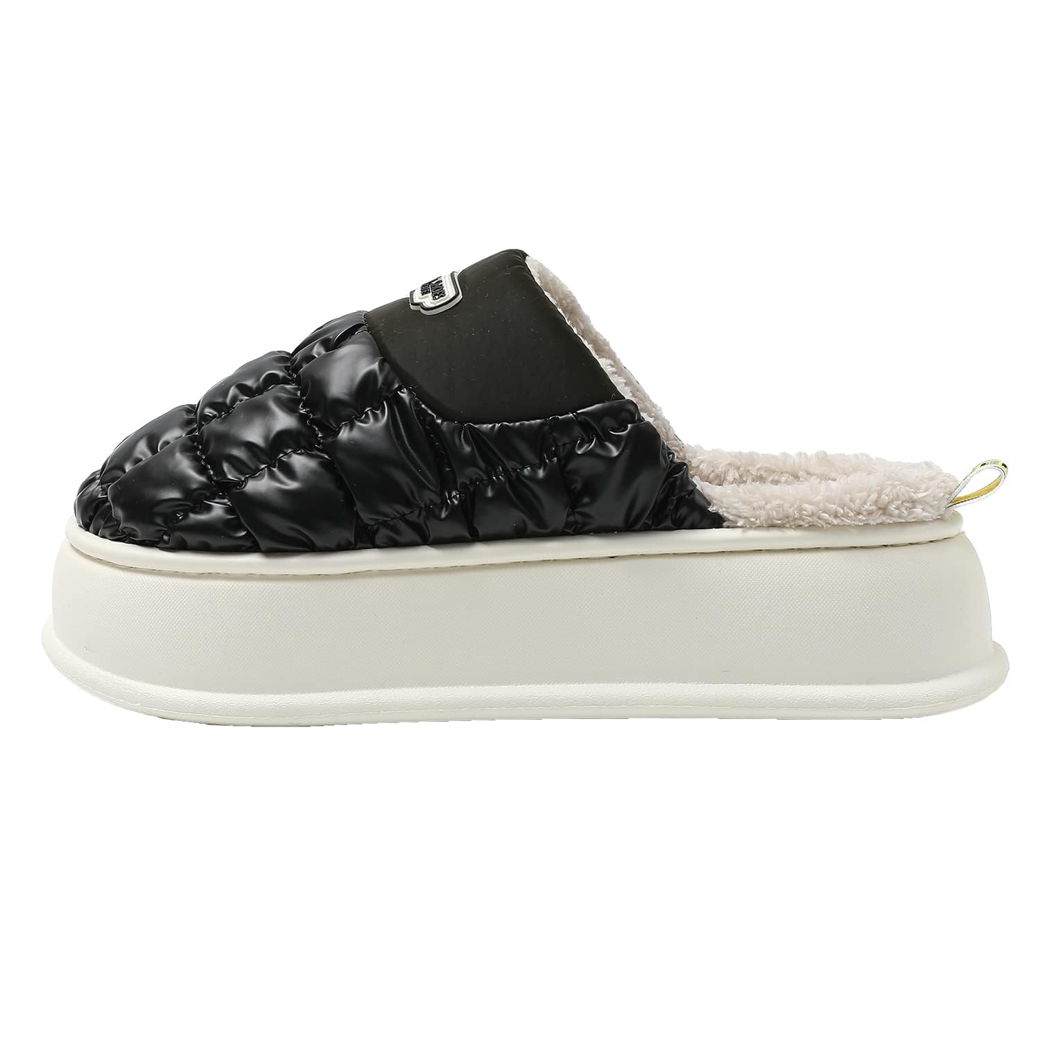 JOMIX Winter Hausschuhe Damen Warme Plüsch Gefüttert Pantoffeln Puff Slippers Plateau Puschen Indoor Outdoor