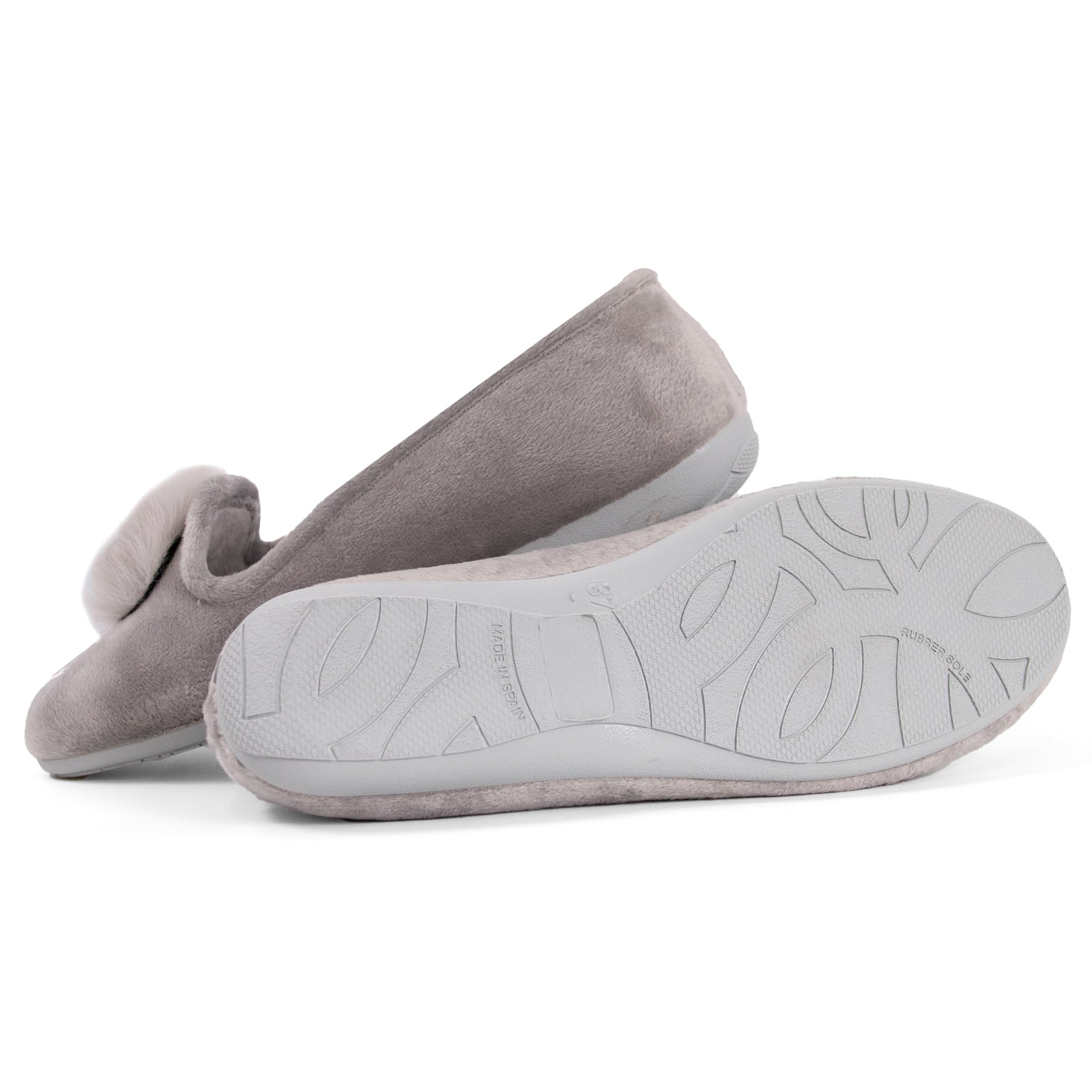 JOMIX Winter Mokassins Damen Elegante Loafers Spanische Warme Plüsch Hausschuhe Slippers Indoor
