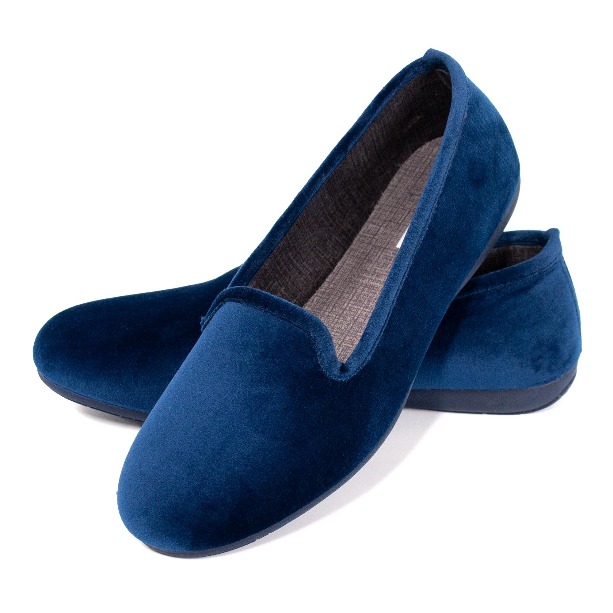 JOMIX Winter Mokassins Damen Elegante Loafers Spanische Warme Plüsch Hausschuhe Slippers Indoor
