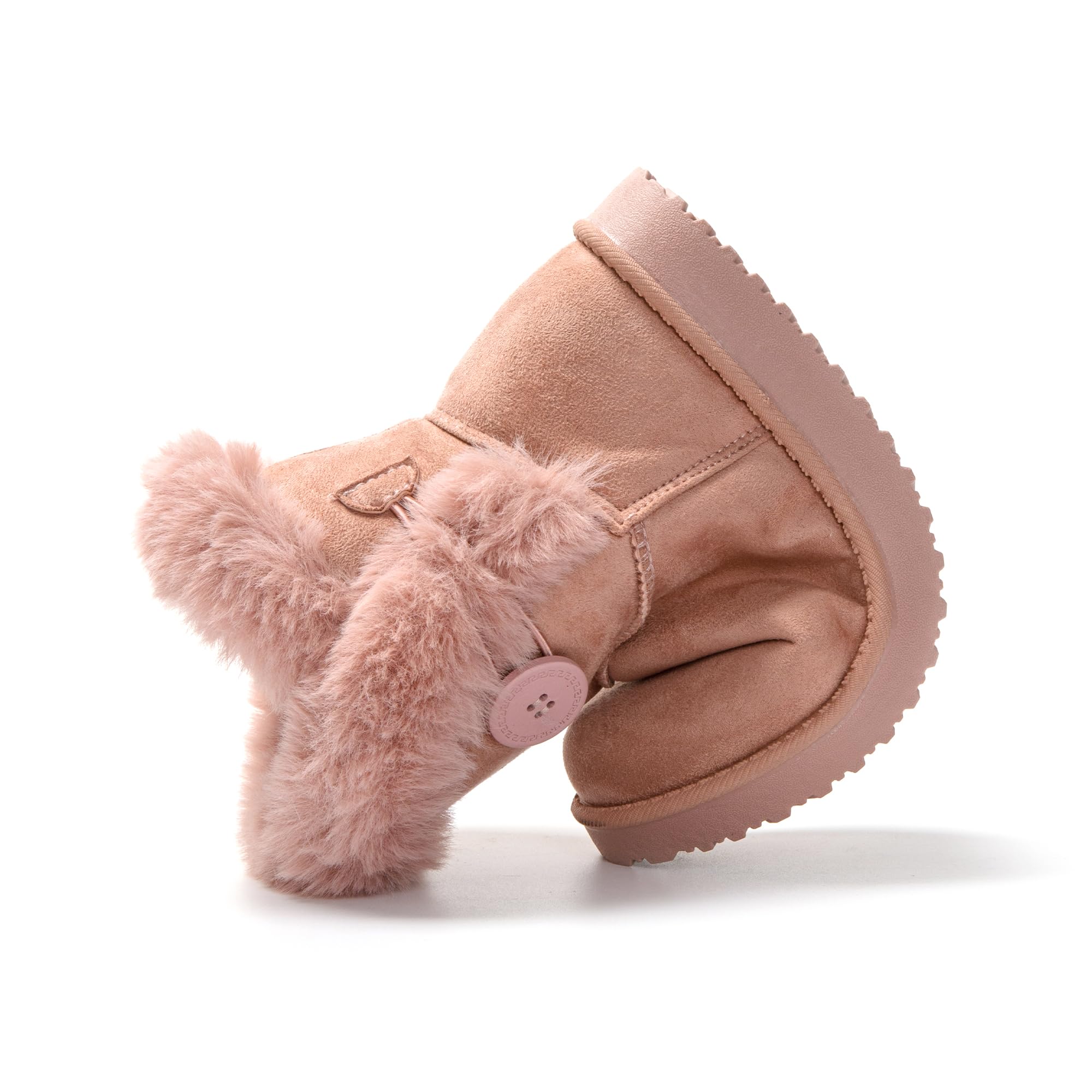 JOMIX Winter Stiefeletten Damen Warme Wildleder Boots Flauschige Fell Stiefel Gefütterte Winterstiefel Warme Winterstiefel Chukka Boots