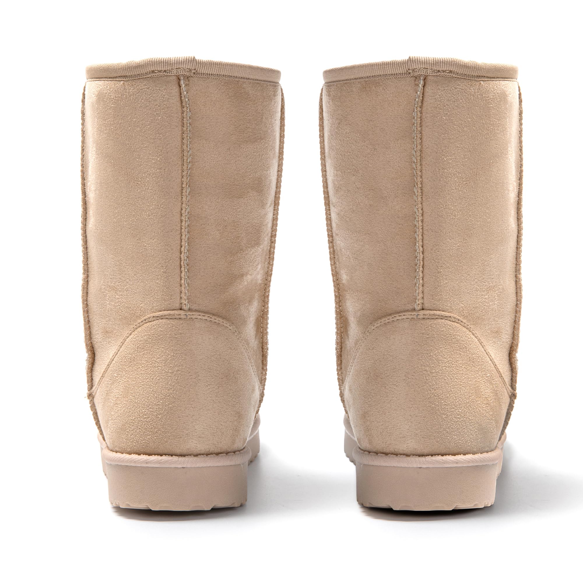 JOMIX Winter Stiefeletten Damen Wildleder Boots Halbschaft Warme Gefütterte Winterstiefel Antirutsch Sohle Outdoor