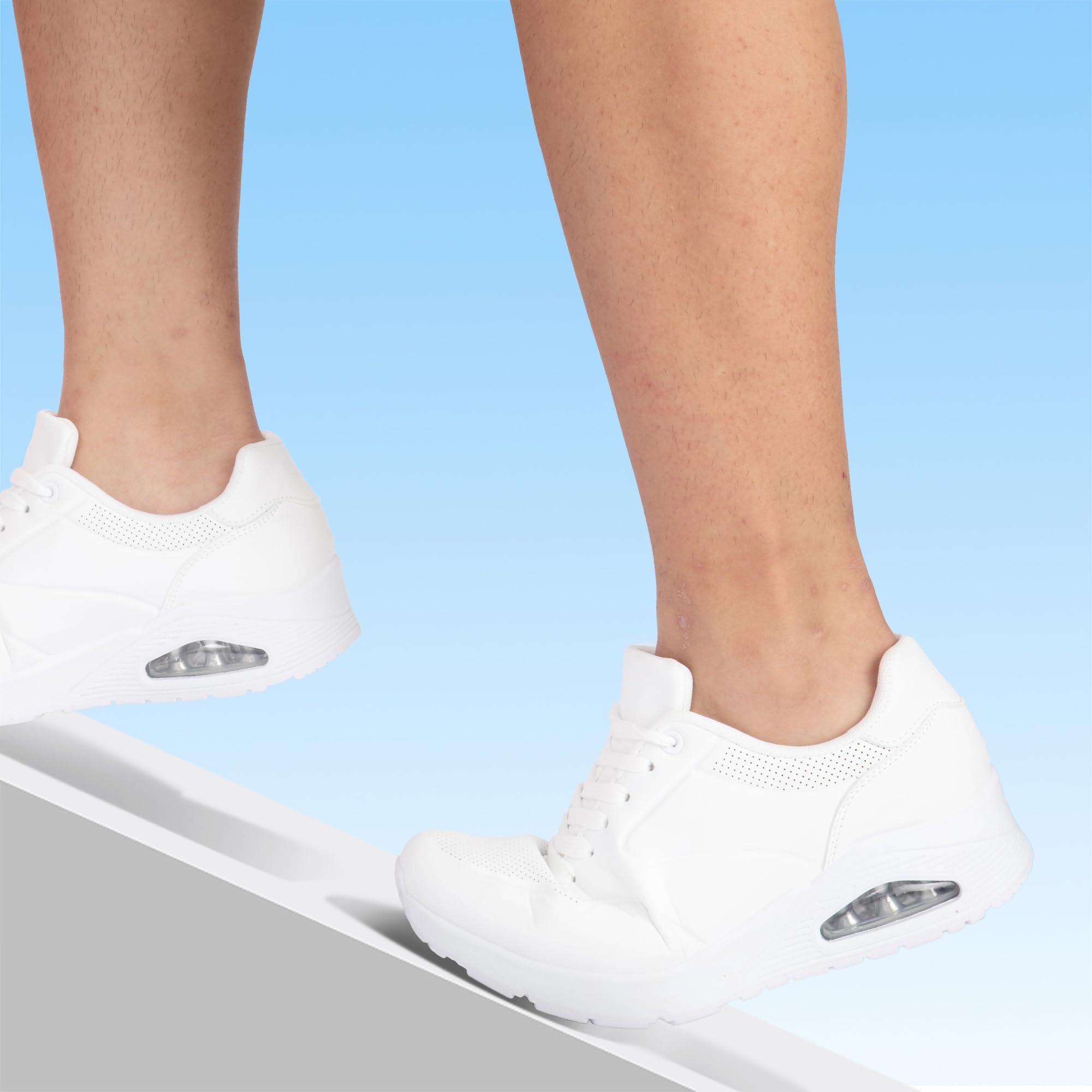 JOMIX Zapatillas Hombre con Amortiguación de Aire Zapatos Depotivos Adultos Piel Transpirables Running Gimnasio Correr Talla 40 - 45 EU