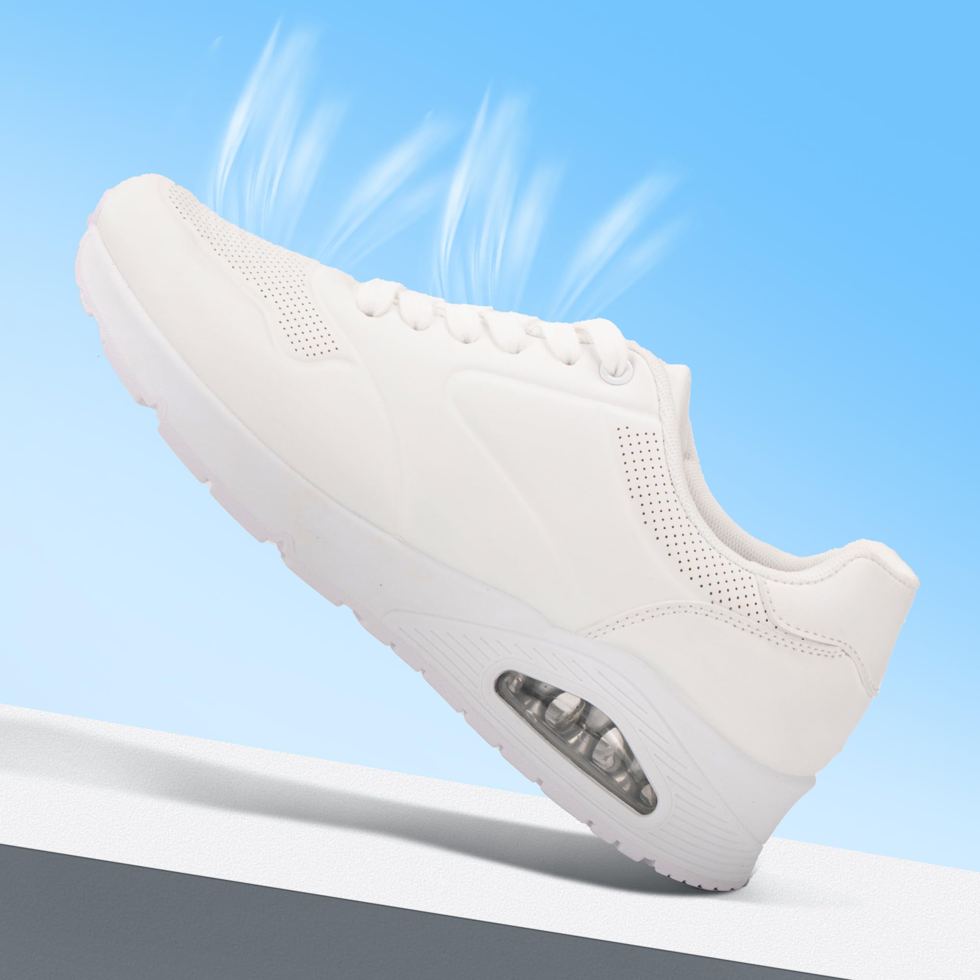 JOMIX Zapatillas Hombre con Amortiguación de Aire Zapatos Depotivos Adultos Piel Transpirables Running Gimnasio Correr Talla 40 - 45 EU