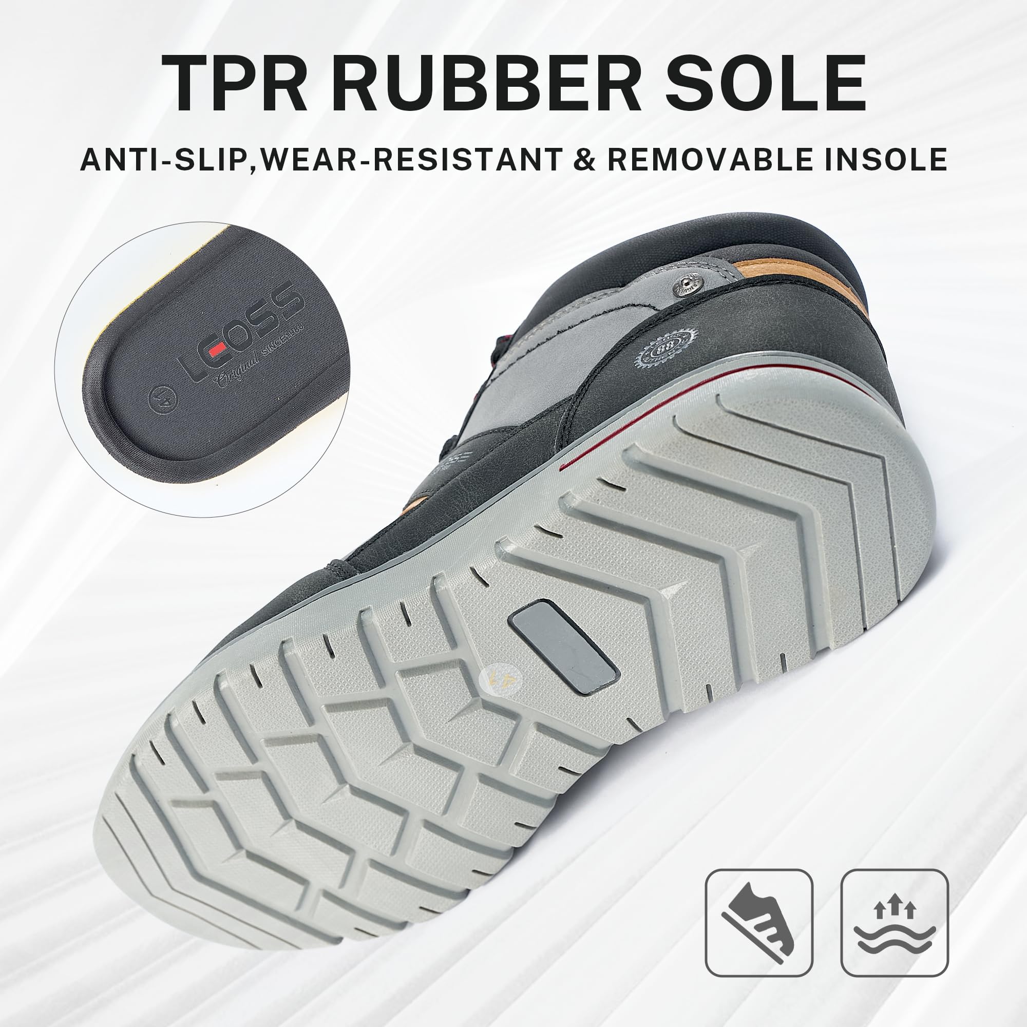 LEOSS ORIGINAL Homme Basket Casual Sport Chaussures Cuir Athlétique Sneakers