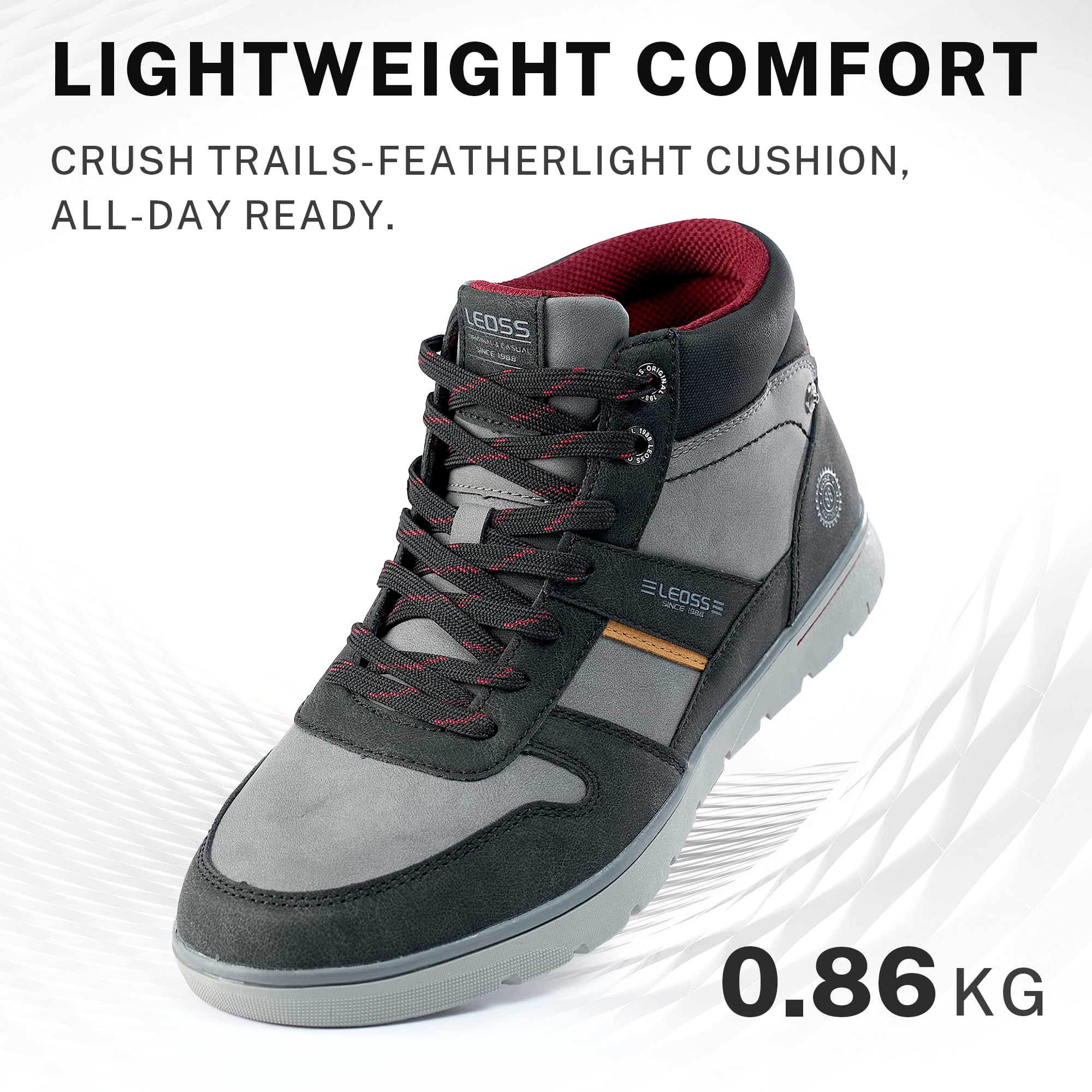 LEOSS ORIGINAL Homme Basket Casual Sport Chaussures Cuir Athlétique Sneakers