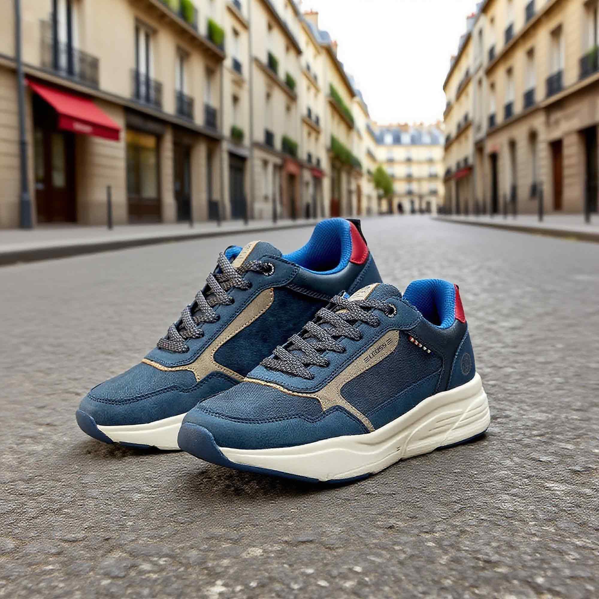 LEOSS ORIGINAL Scarpe da Ginnastica Uomo Sneaker con Lacci Scarpe da Città Scarpe da Escursionismo Casual Scarpe da Walking in Pelle Sportive