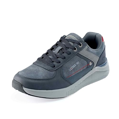LEOSS ORIGINAL Scarpe da Ginnastica Uomo Sneaker con Lacci Scarpe da Città Scarpe da Escursionismo Casual Scarpe da Walking in Pelle Sportive