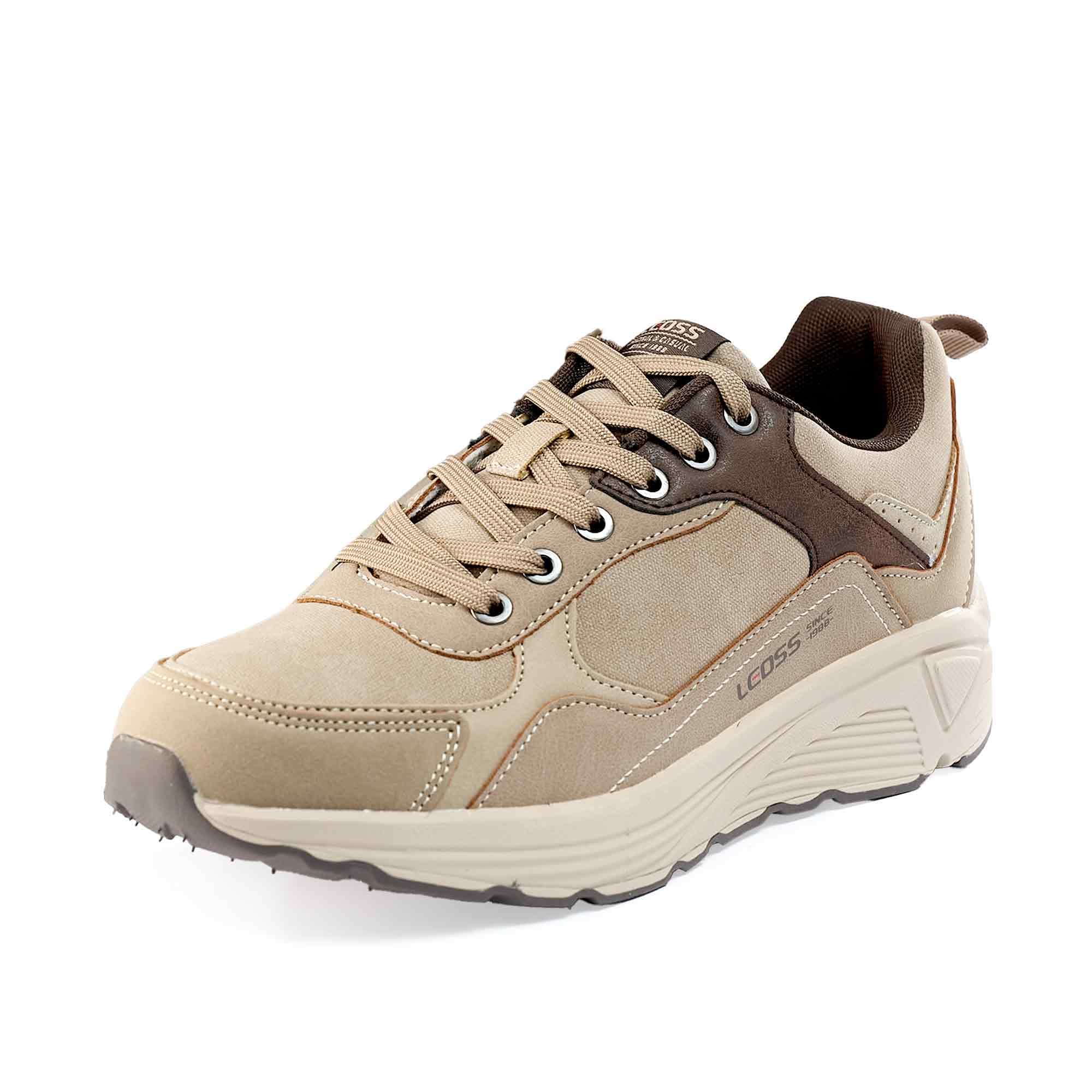LEOSS ORIGINAL Scarpe da Ginnastica Uomo Sneaker con Lacci Scarpe da Città Scarpe da Escursionismo Casual Scarpe da Walking in Pelle Sportive