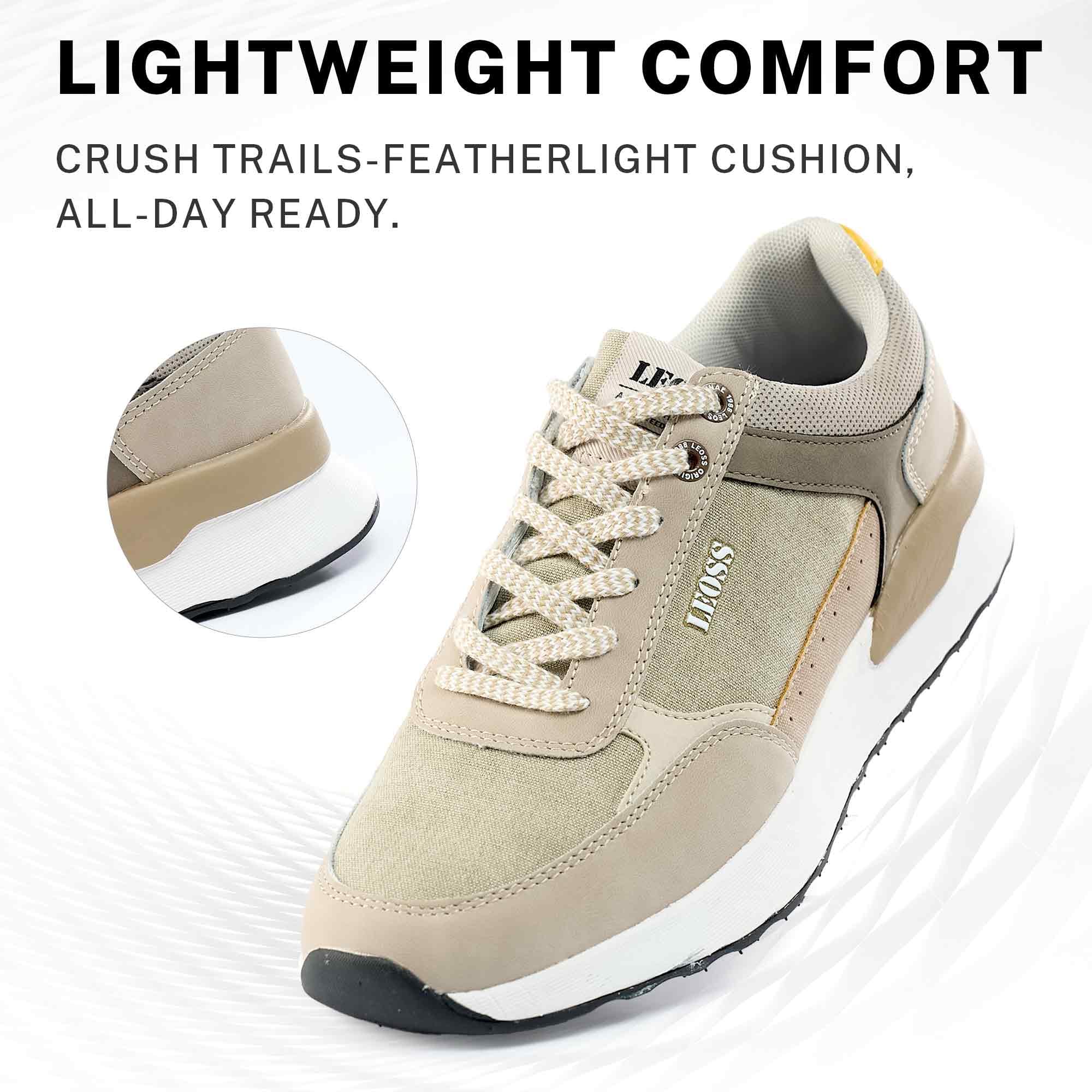 LEOSS ORIGINAL Sneakers Jogging Fitness Sportive Scarpe Casual Traspiranti da Uomo con Lacci Sneakers