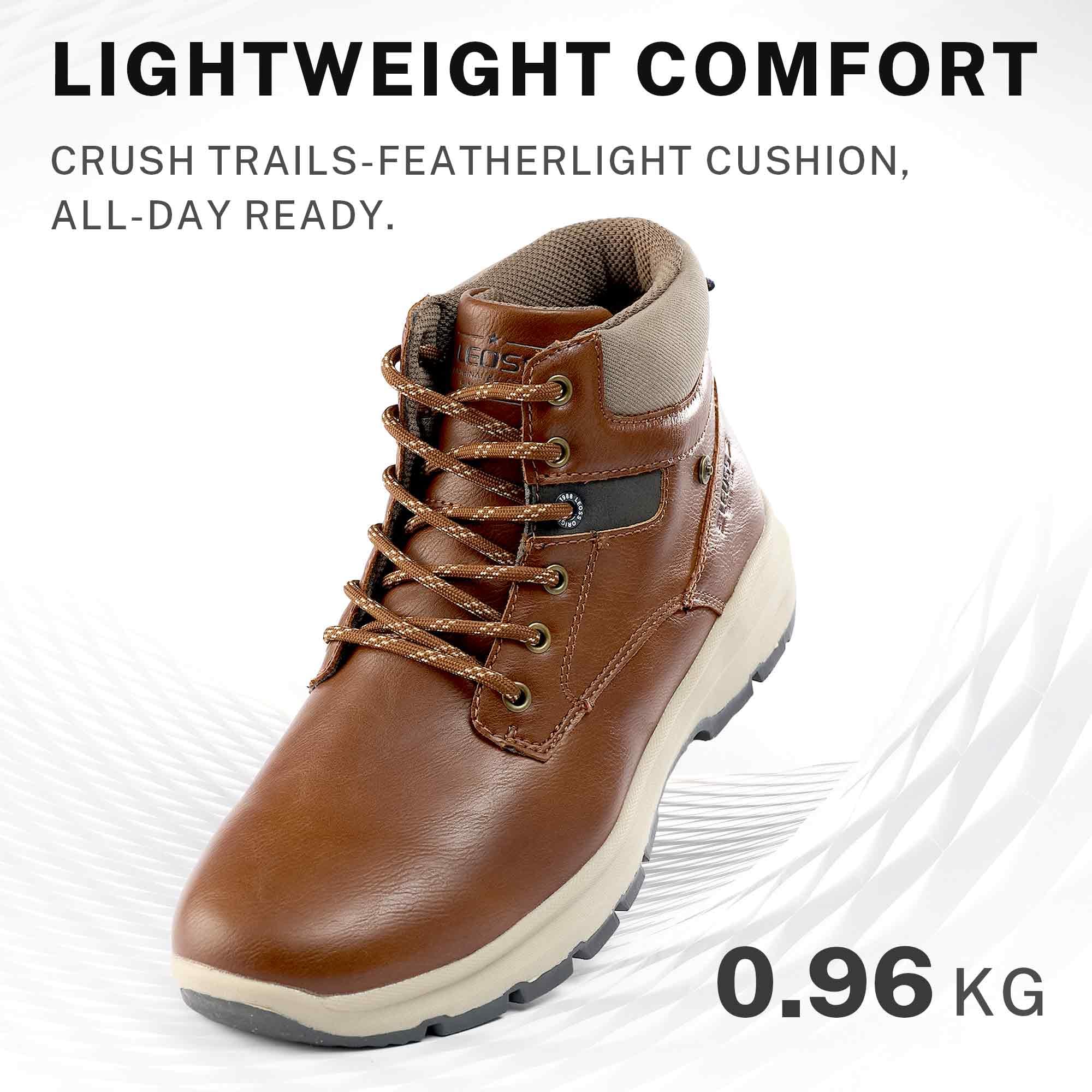 LEOSS ORIGINAL Uomo Stivaletti Stringate Basse Outdoor Scarpe Casual Biker Scarpe