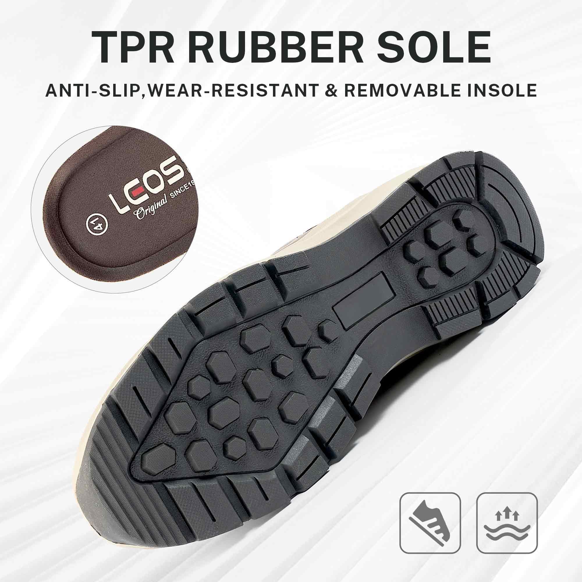 LEOSS ORIGINAL Uomo Stivaletti Stringate Basse Outdoor Scarpe Casual Biker Scarpe