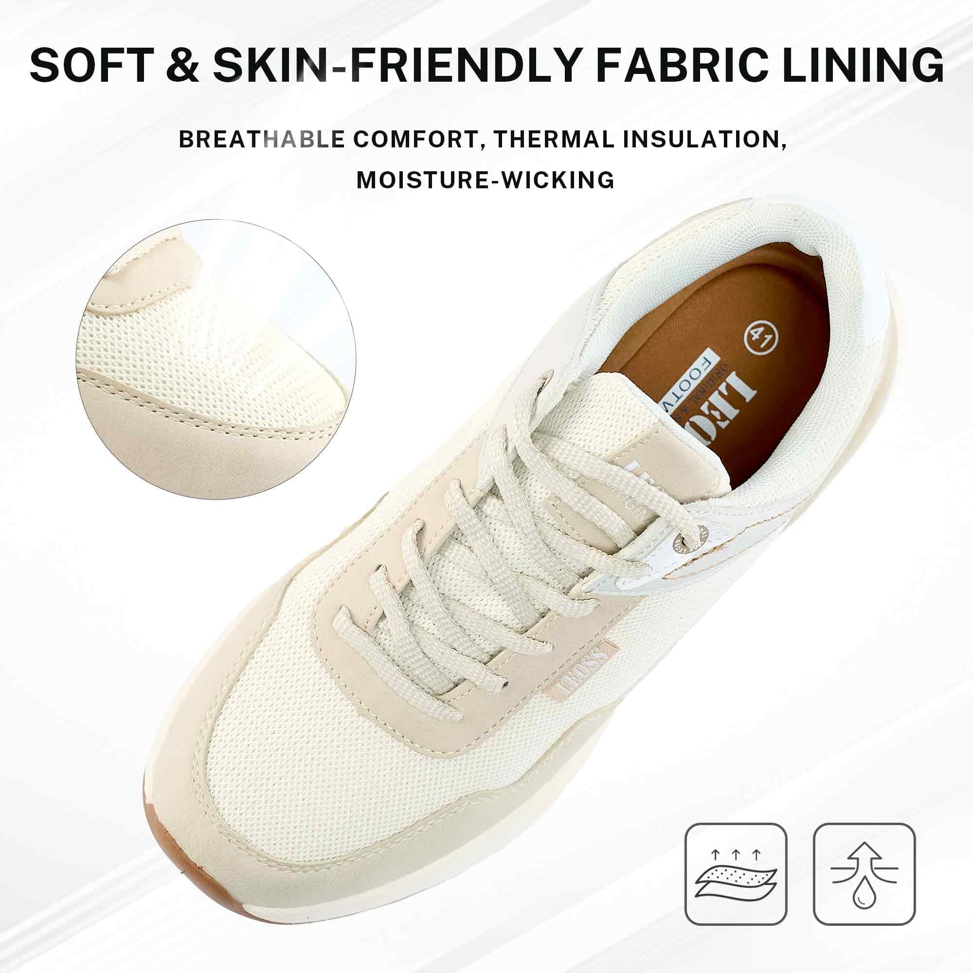 LEOSS ORIGINAL Wanderschuhe Herren Sneaker Turnschuhe Schnürschuhe Straßenschuhe Freizeitschuhe Walkingschuhe Leder Sportschuhe Rutschfest