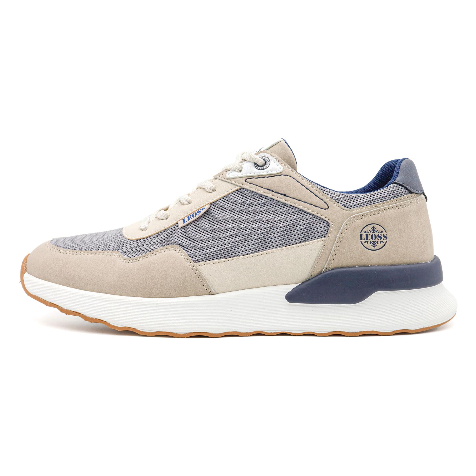 LEOSS ORIGINAL Zapatillas Bicolores para Hombre Transpirables Casual con Cordones