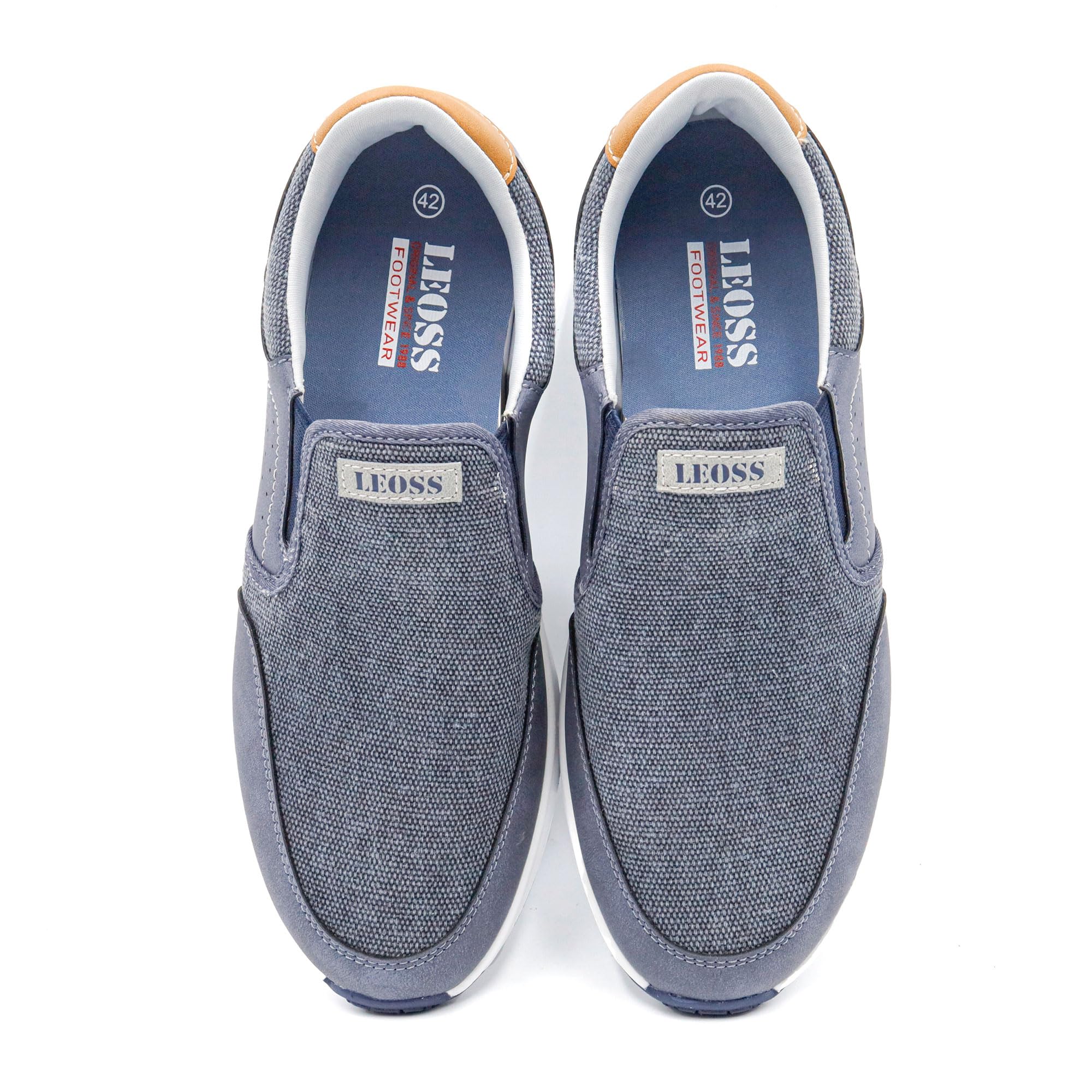 LEOSS ORIGINAL Zapatillas Casual con Elásticos Transpirables para Hombre Correr Zapatillas Casual Zapatos Ligero Transpirables Zapatillas