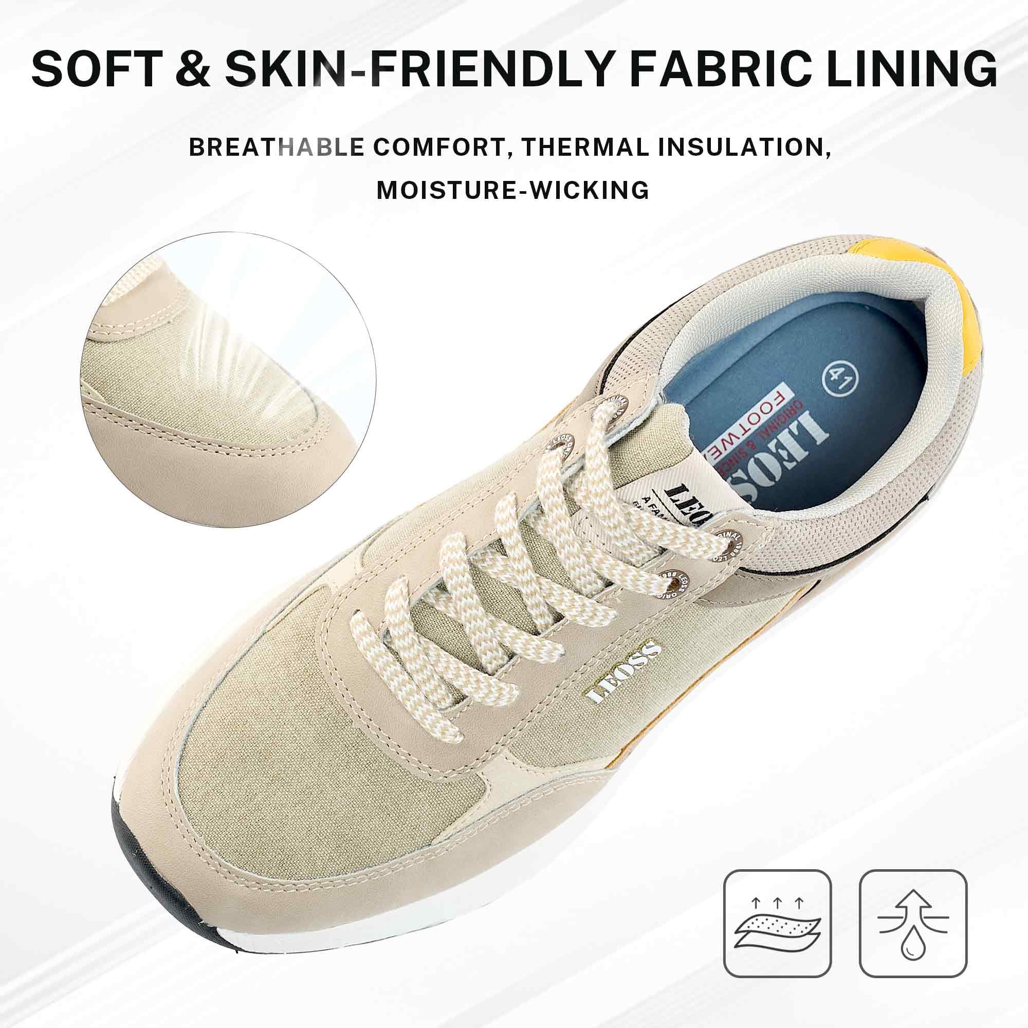 LEOSS ORIGINAL Zapatillas Casual Transpirables para Hombre con Cordones