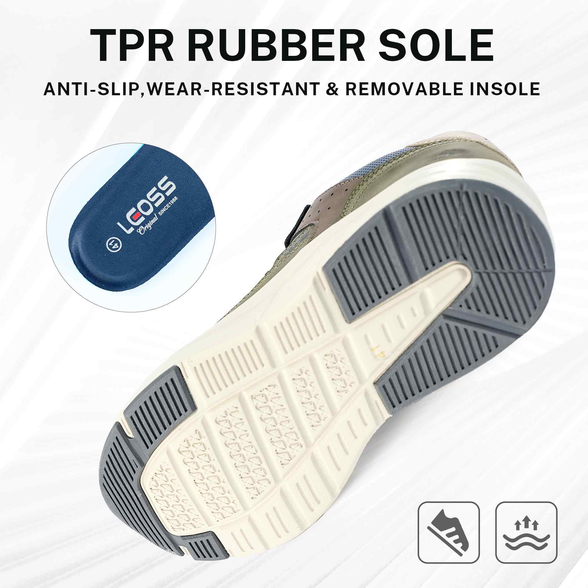 LEOSS ORIGINAL Zapatillas de deporte para hombre, zapatillas con cordones, zapatos de ciudad, zapatos de senderismo informales, zapatos de caminar de cuero deportivos