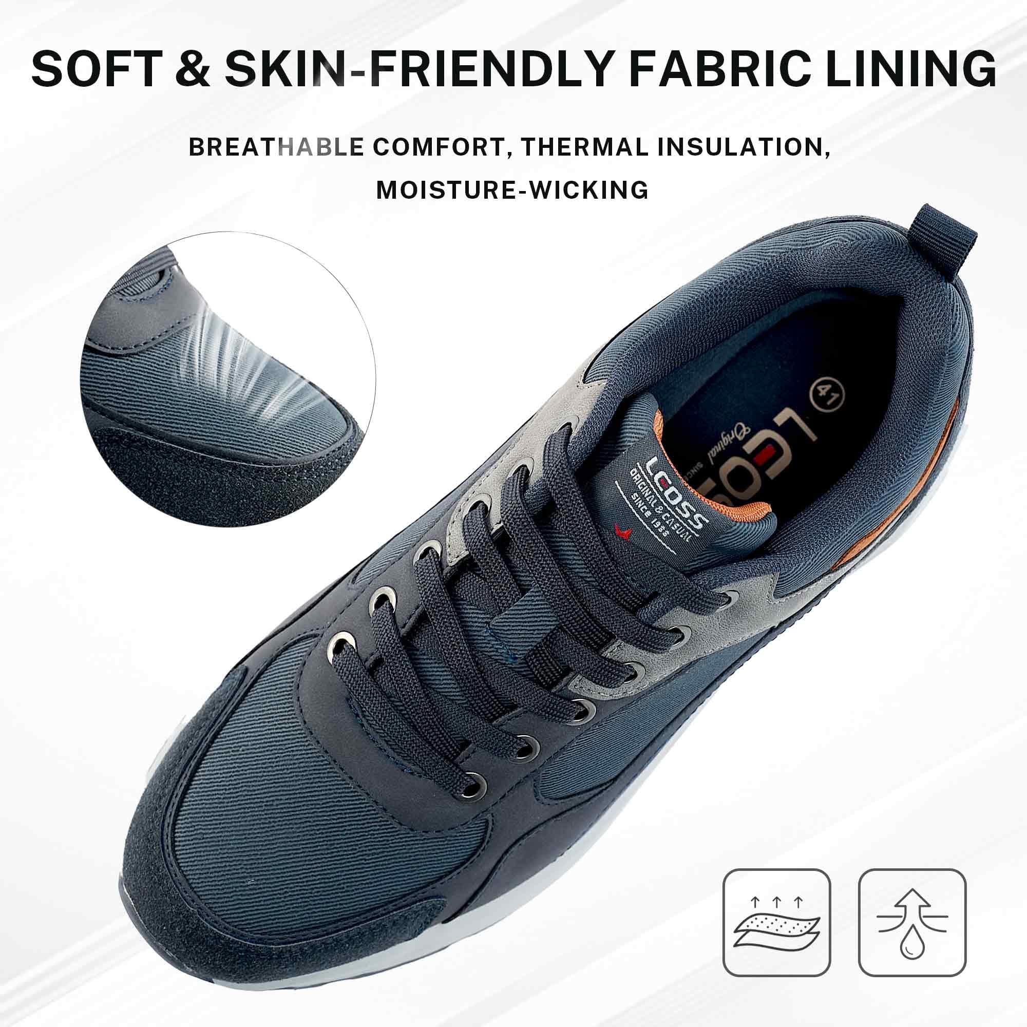 LEOSS ORIGINAL Zapatillas de deporte para hombre, zapatillas con cordones, zapatos de ciudad, zapatos de senderismo informales, zapatos de caminar de cuero deportivos