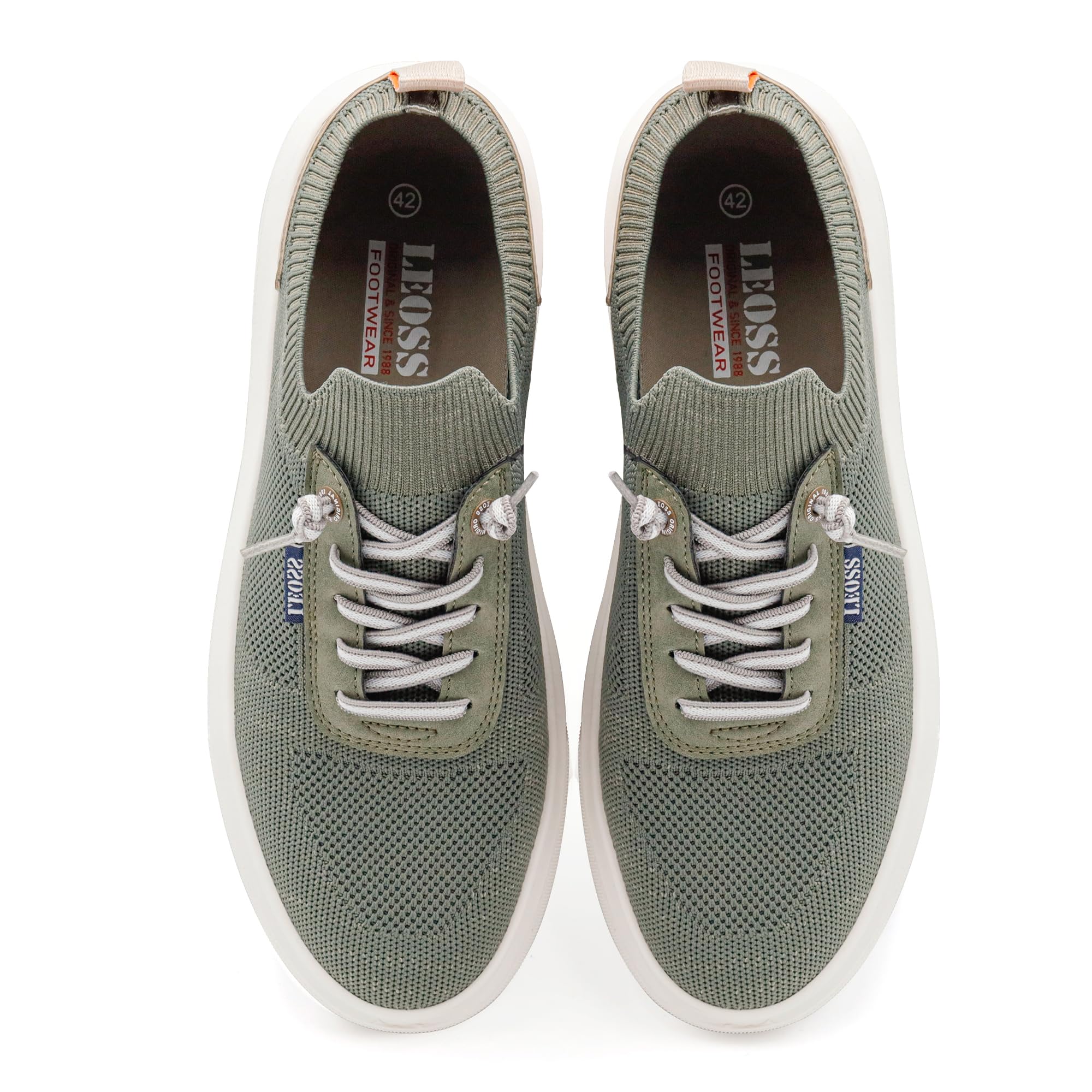 LEOSS ORIGINAL Zapatillas de Hombre Zapatos Slip On Casual Transpirables con Cordones