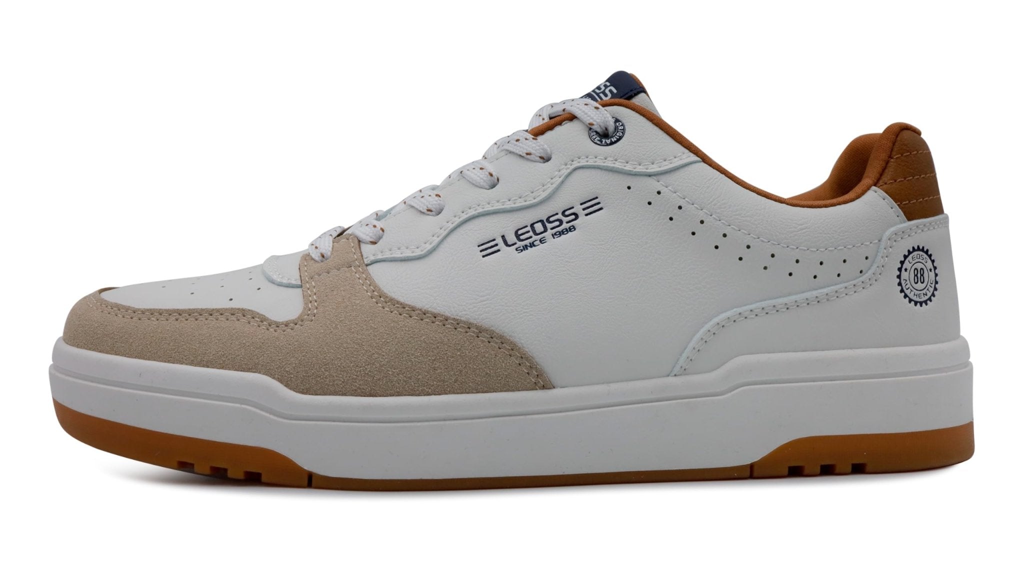 LEOSS ORIGINAL Zapatillas de piel para hombre, estilo informal, bajas, para correr, fitness, deportivas, zapatillas
