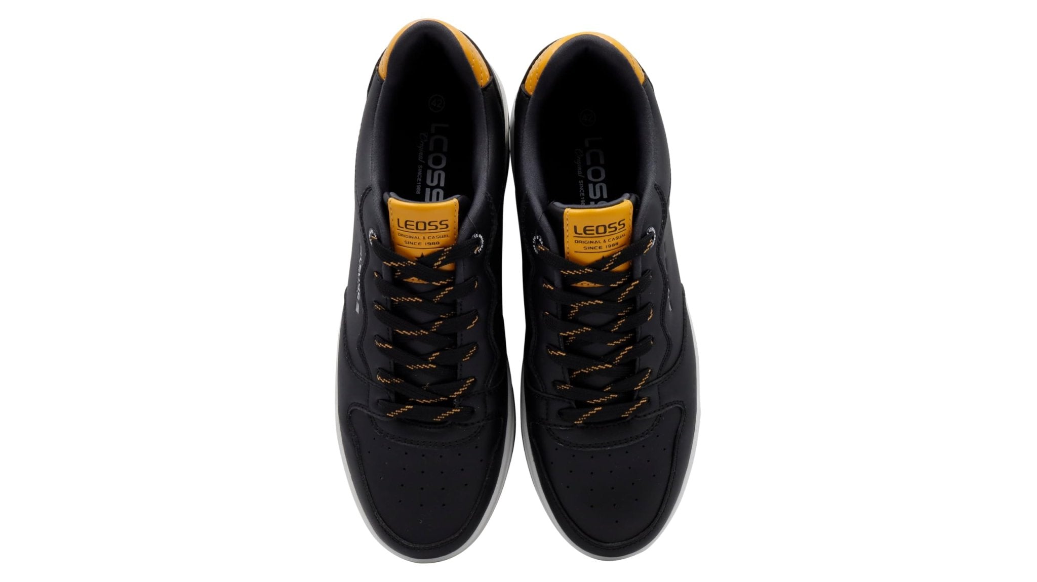 LEOSS ORIGINAL Zapatillas de piel para hombre, estilo informal, bajas, para correr, fitness, deportivas, zapatillas