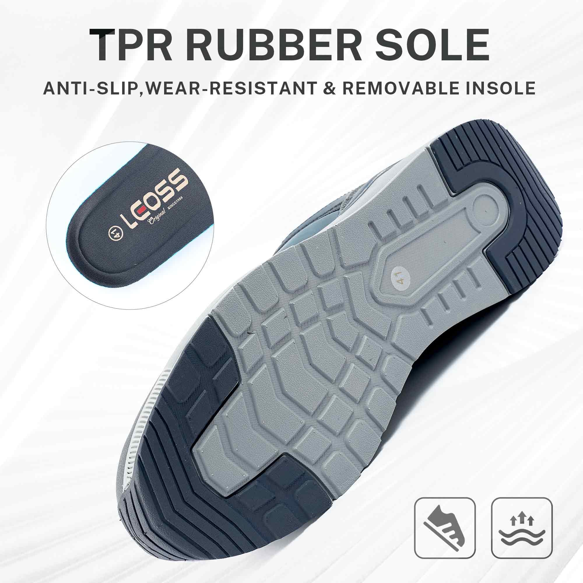 LEOSS ORIGINAL Zapatillas de senderismo para hombre, zapatillas de deporte con cordones, zapatos de calle, para el tiempo libre, para caminar, zapatos deportivos de piel