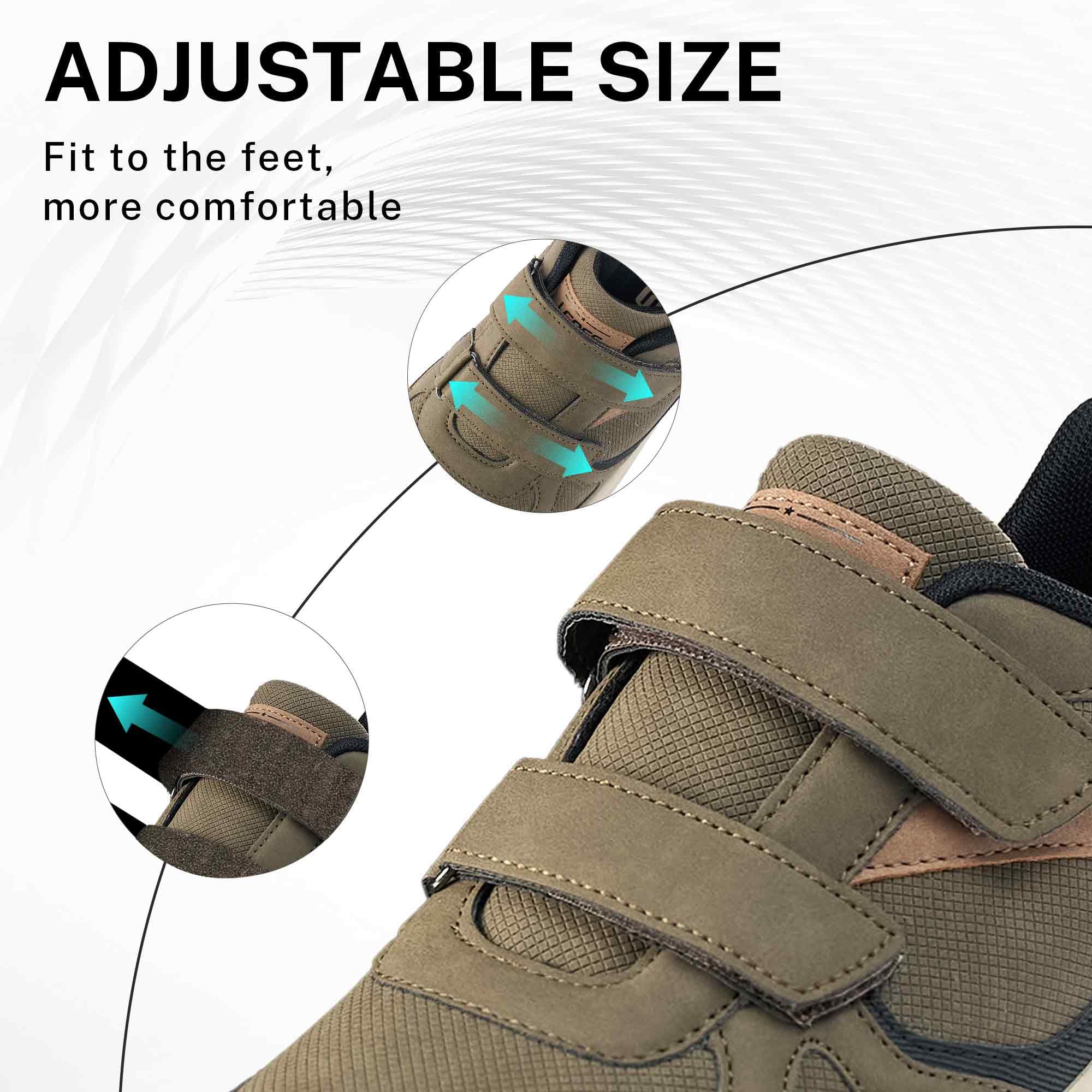 LEOSS ORIGINAL Zapatillas deportivas para hombre con cierre de , amortiguación, ligeras, transpirables, zapatillas de correr de calle, zapatos ortopédicos para exteriores