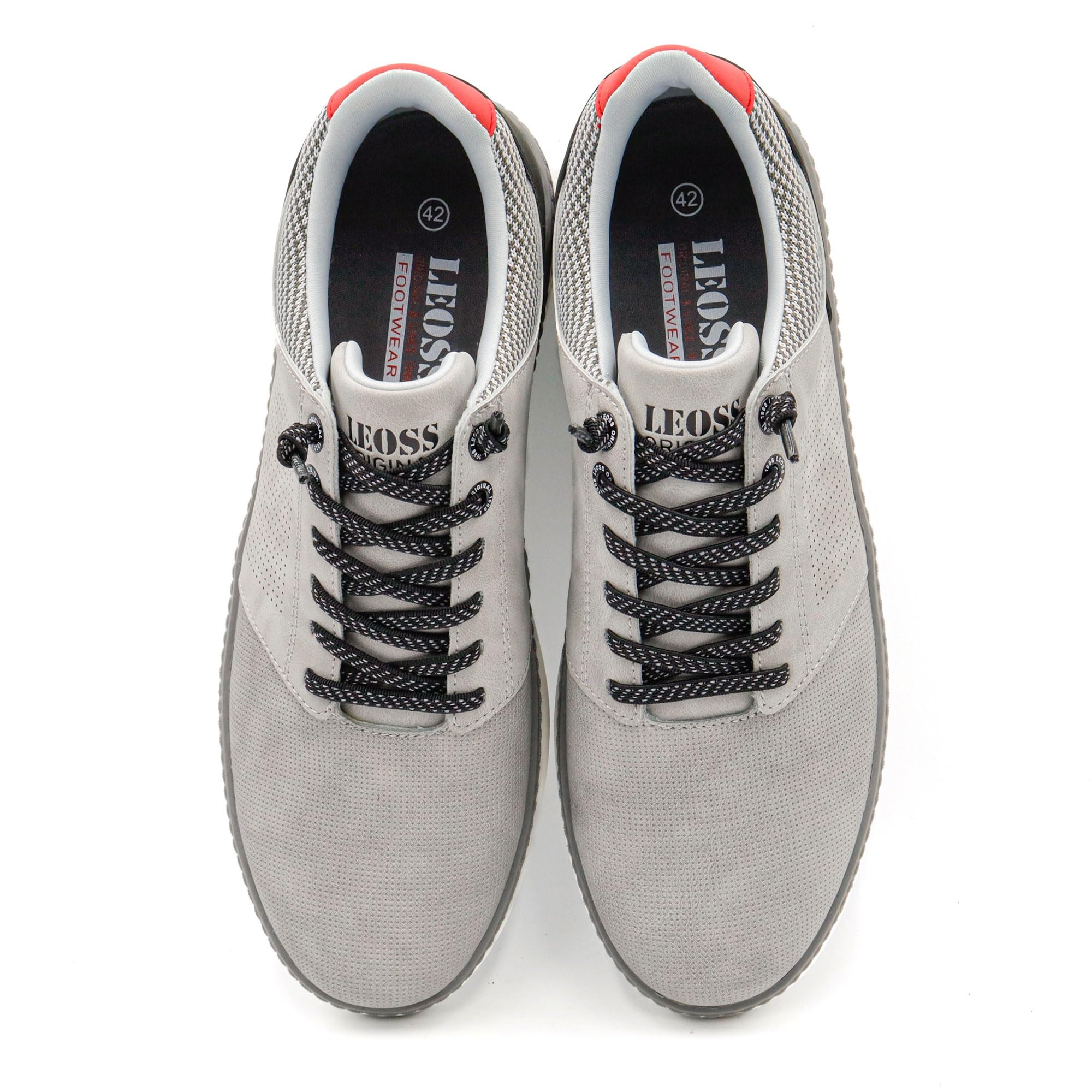 LEOSS ORIGINAL Zapatillas Transpirables Zapatos Casual con Cordones para Hombre Casual Zapatillas de Gimnasia Zapatos Respirable Zapatillas