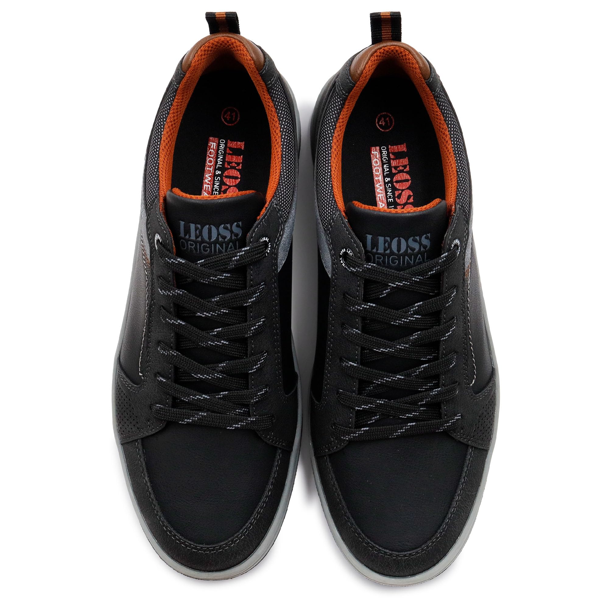 LEOSS ORIGINAL Zapatos de hombre Casual Sneakers Deportivos Elegantes Transpirables para Pasear Caminar al Aire Libre de Piel Sintética